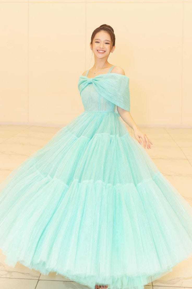 Ynf Soft Net RIN157 2144 Gowns Plus Size Collections Wholesale Party Gowns Net Gowns Ruffle Gowns Manufacturer