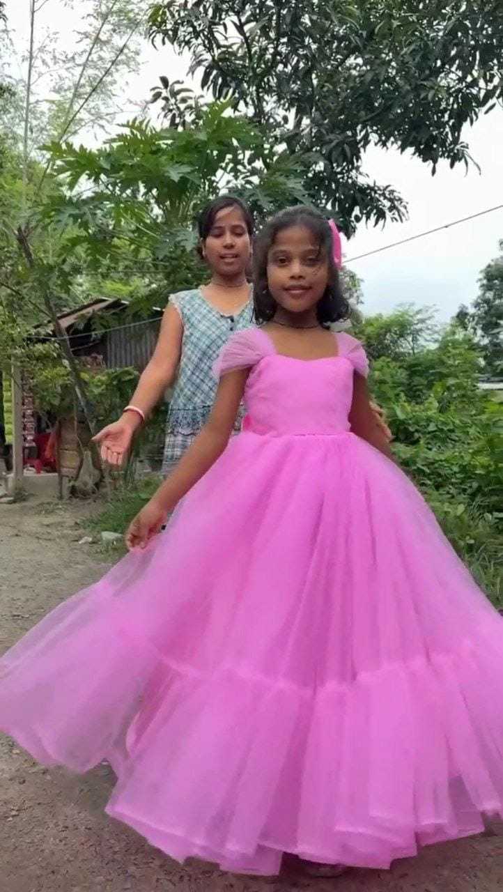 Ynf Soft Net RIN157 8158 Kids Wear Wholesale Kids Gown Kids Ethnic Gowns Manufacturer