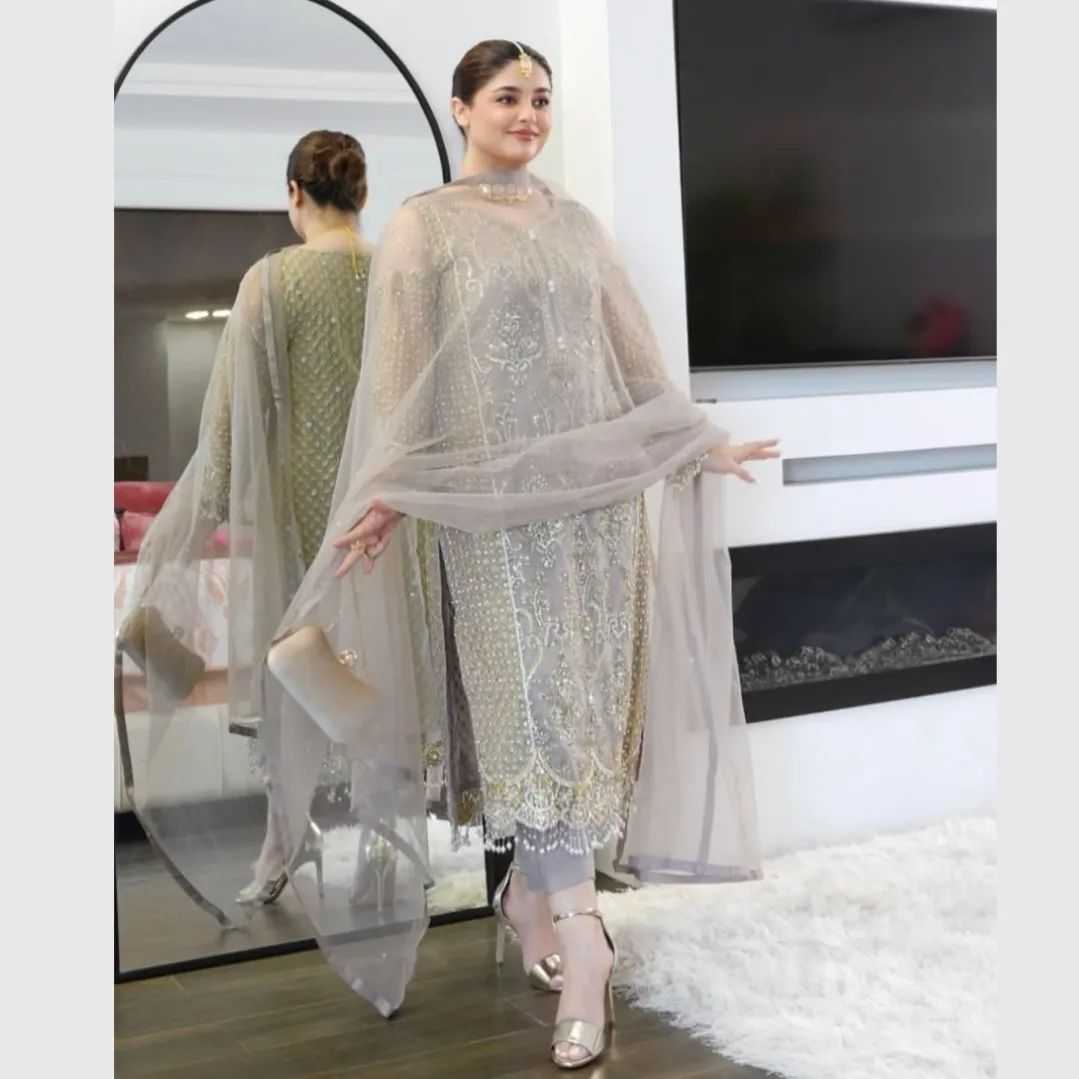 Ynf Soft Net RIN222 FANCY LESS Suits & Dresses Wholesale Embroidery Suits Party wear suits Wedding Suits Manufacturer