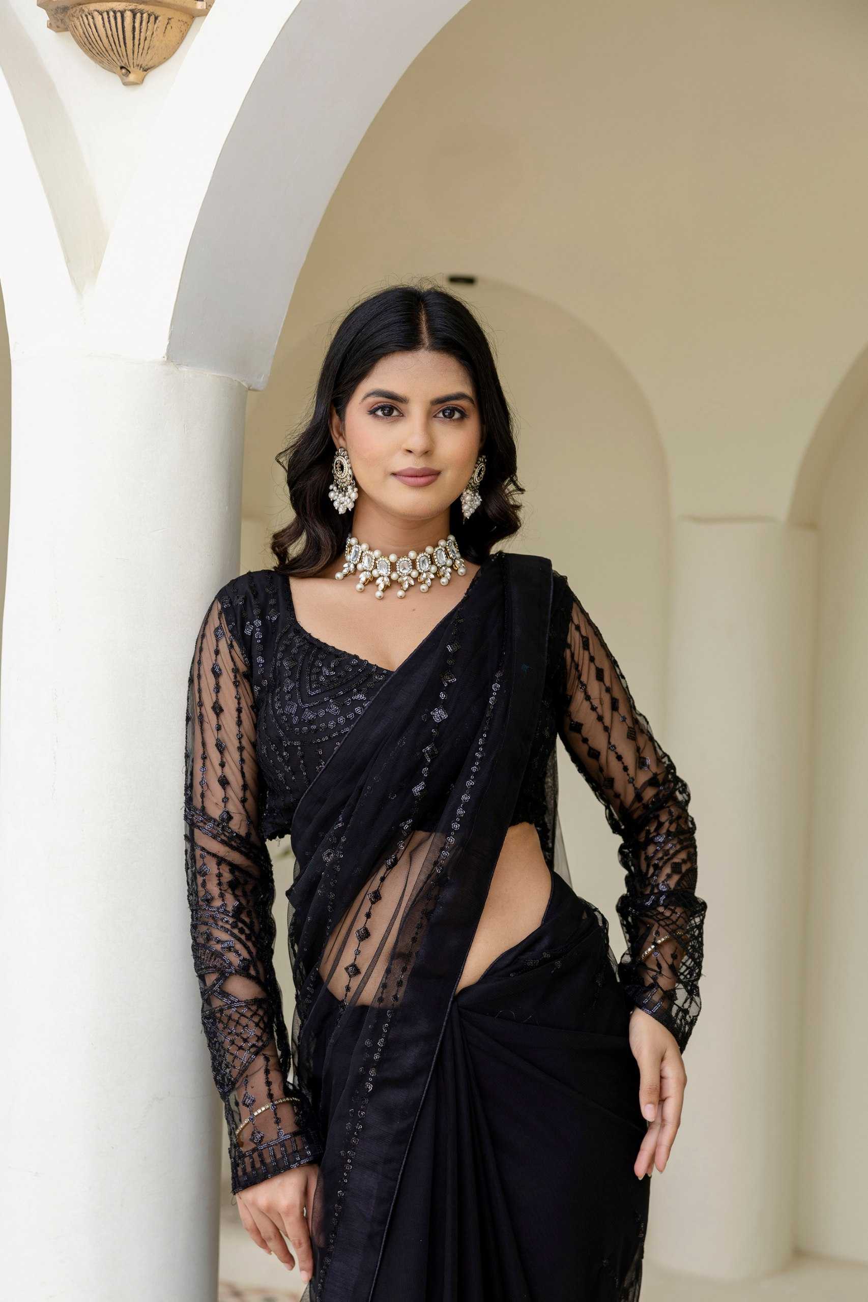 Ynf Soft Net RIN228 382 Sarees Wholesale Party Wear Sarees Fancy Sarees Sequence Sarees Embroidered Sarees Manufacturer