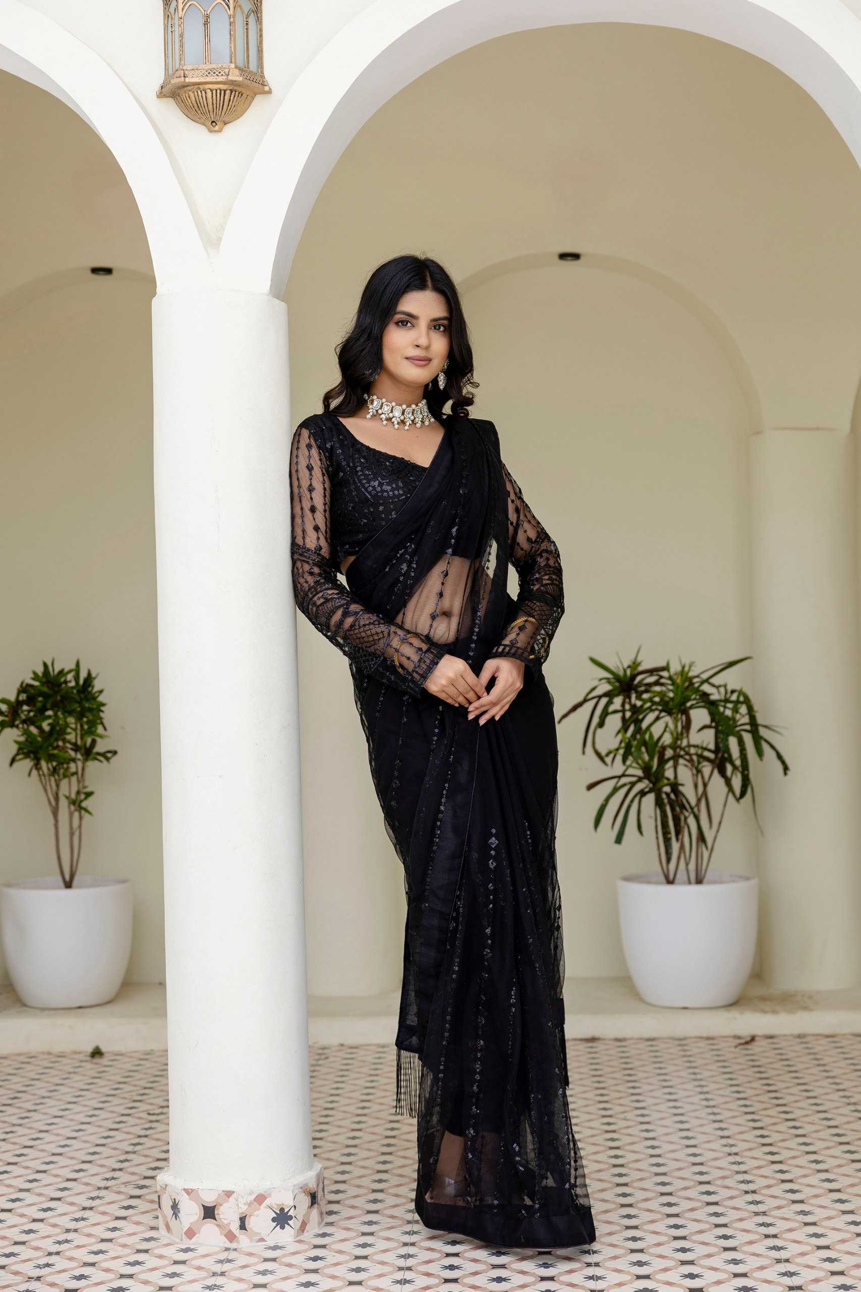 Ynf Soft Net RIN228 382 Sarees Wholesale Party Wear Sarees Fancy Sarees Sequence Sarees Embroidered Sarees Manufacturer
