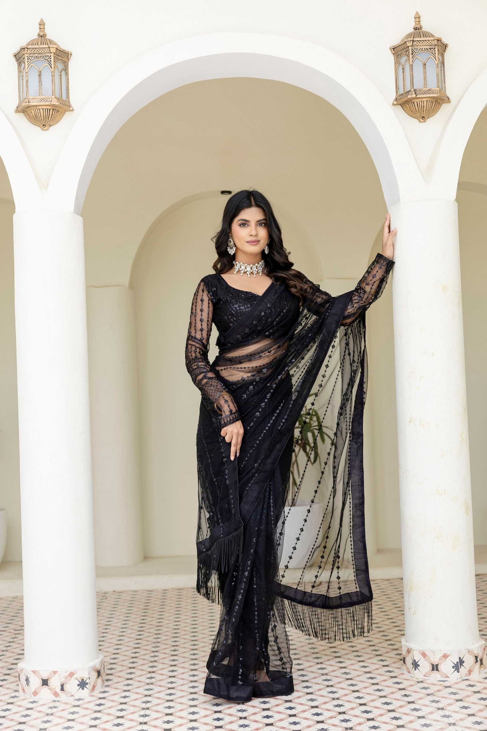 Ynf Soft Net RIN228 382 Sarees Wholesale Party Wear Sarees Fancy Sarees Sequence Sarees Embroidered Sarees Manufacturer
