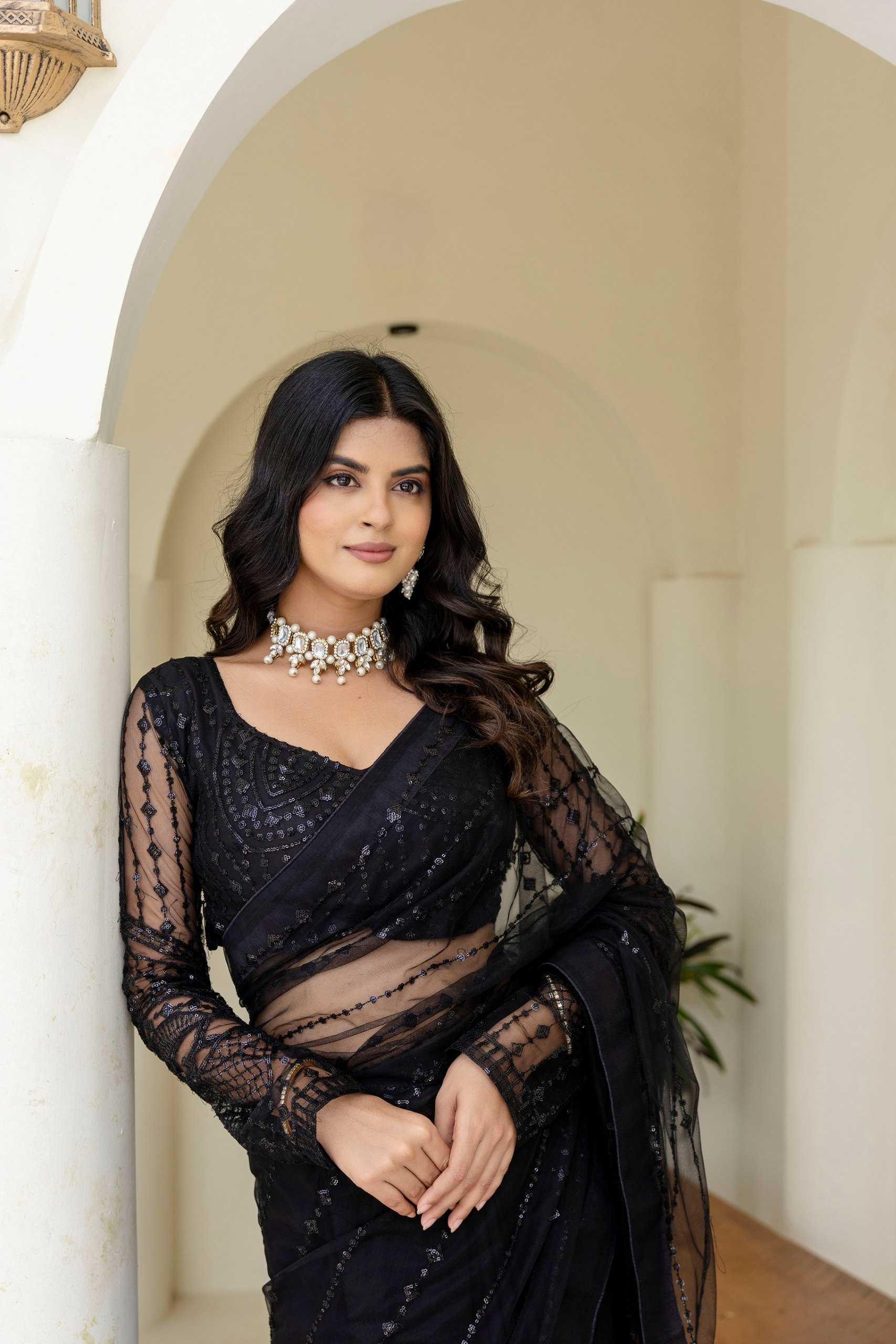 Ynf Soft Net RIN228 382 Sarees Wholesale Party Wear Sarees Fancy Sarees Sequence Sarees Embroidered Sarees Manufacturer
