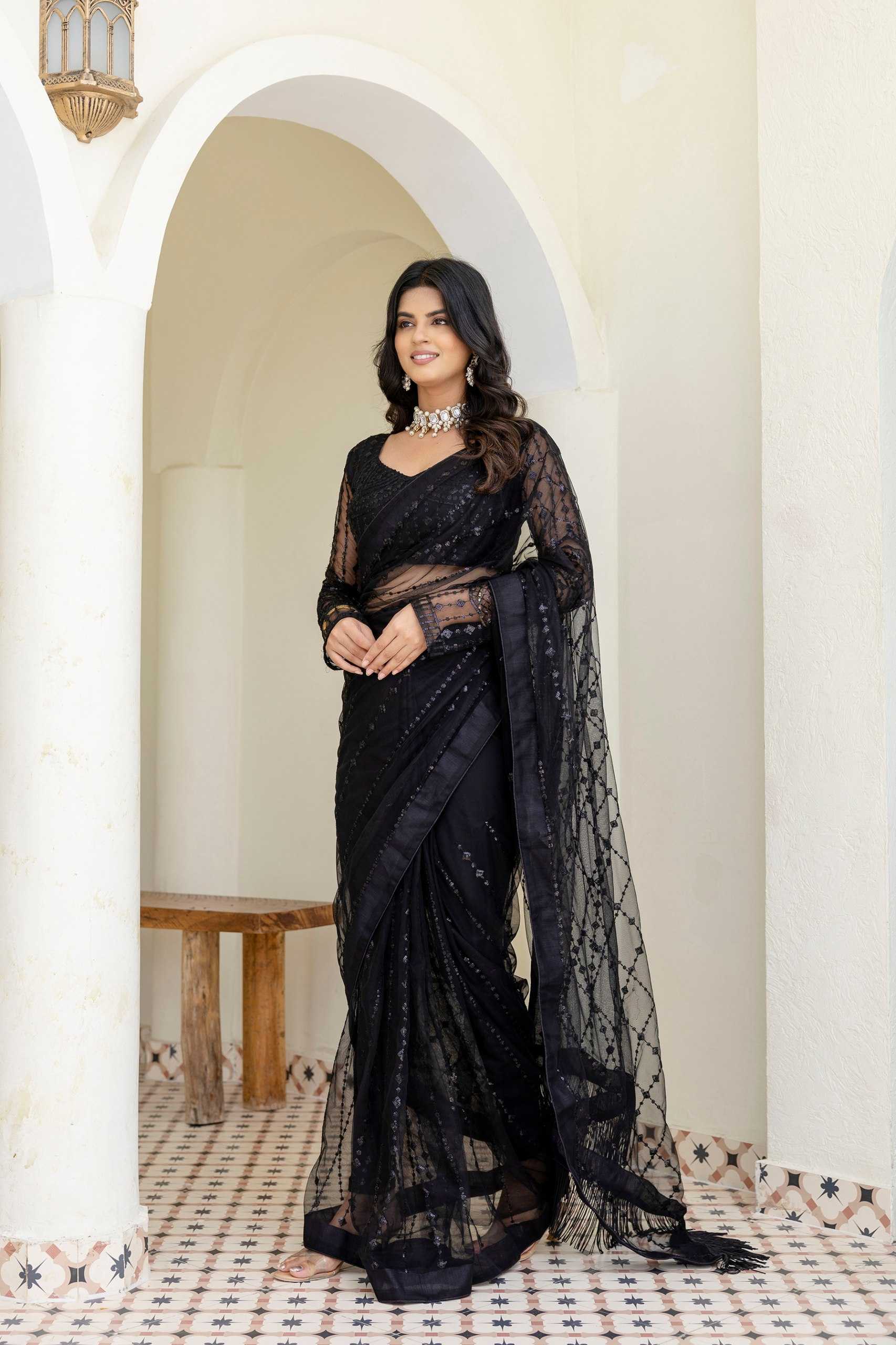 Ynf Soft Net RIN228 382 Sarees Wholesale Party Wear Sarees Fancy Sarees Sequence Sarees Embroidered Sarees Manufacturer