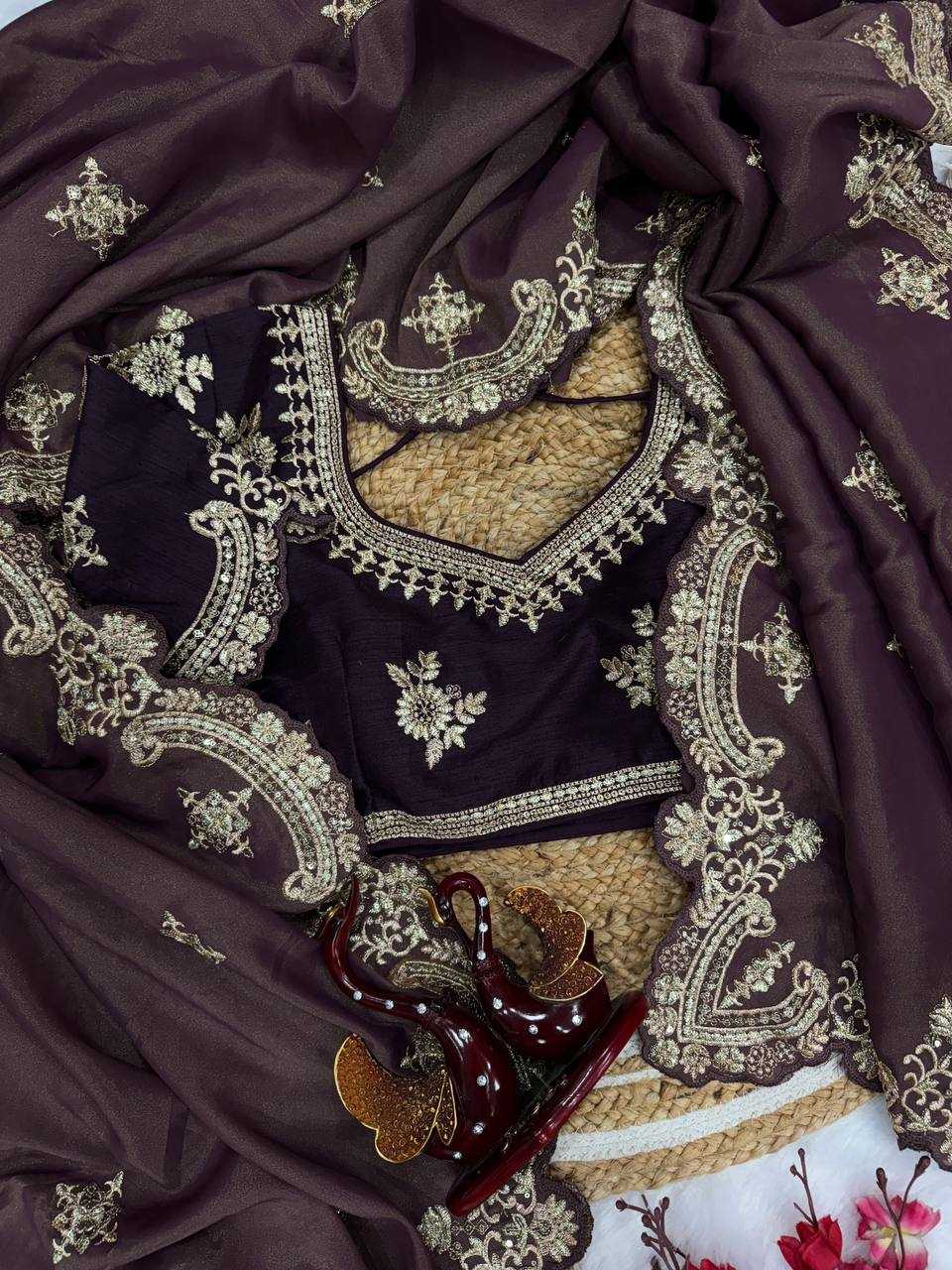 Ynf Soft Silk KESH151 5475 Sarees Bollywood Collections Festive Collections Wholesale Embroidered Sarees Silk Sarees Divyanka Tripathi Manufacturer