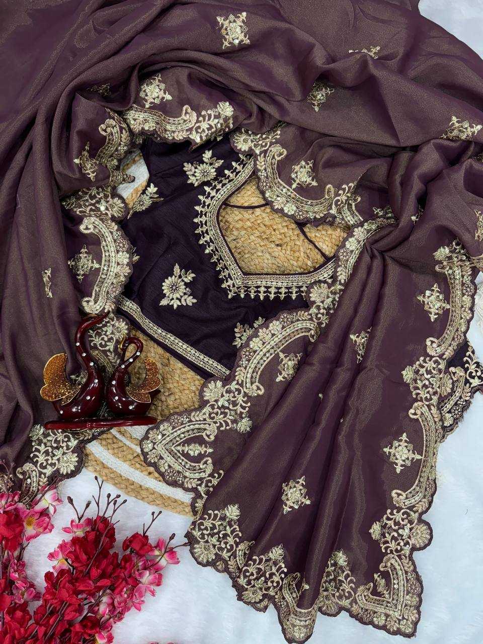 Ynf Soft Silk KESH151 5475 Sarees Bollywood Collections Festive Collections Wholesale Embroidered Sarees Silk Sarees Divyanka Tripathi Manufacturer