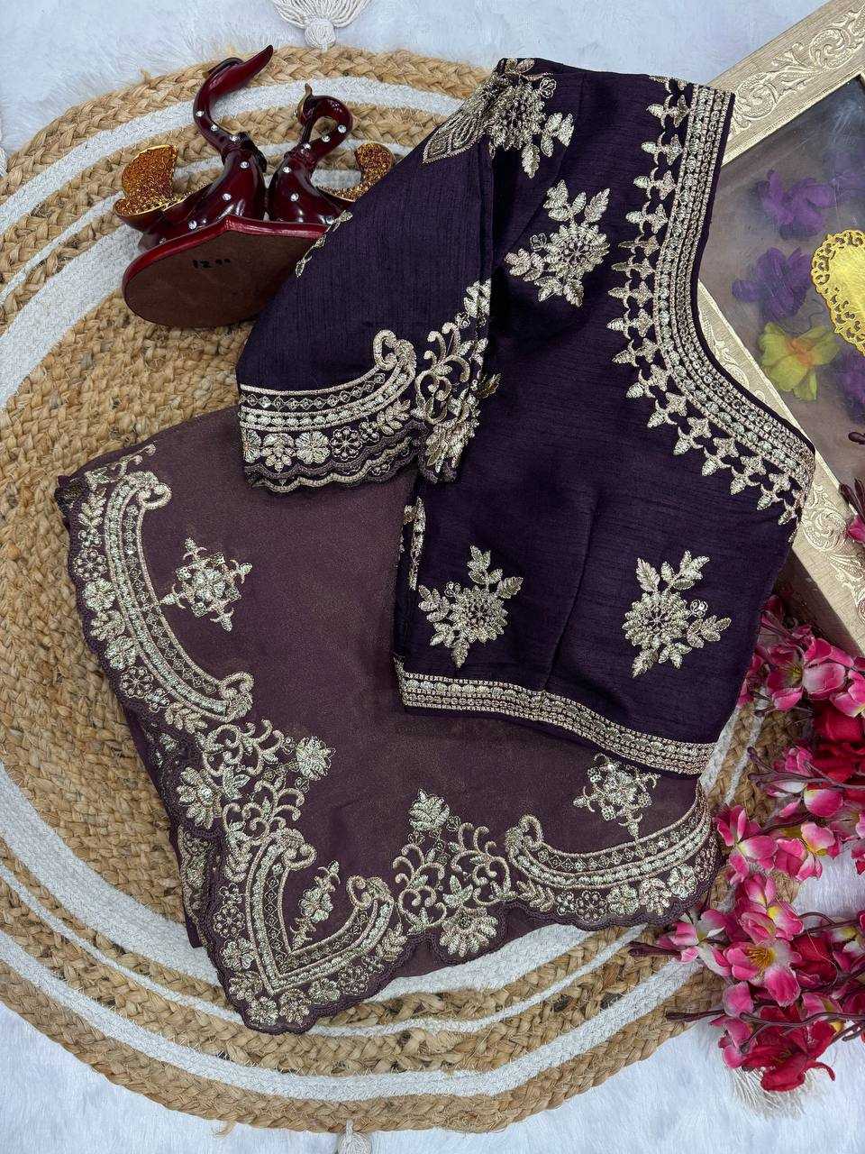 Ynf Soft Silk KESH151 5475 Sarees Bollywood Collections Festive Collections Wholesale Embroidered Sarees Silk Sarees Divyanka Tripathi Manufacturer