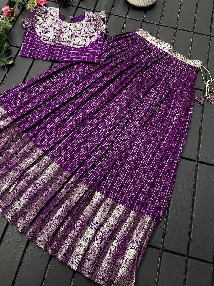 Ynf Soft Silk KESH249 Khicha Checks Kids Wear Wholesale Kids Lehenga Kids Lehenga Choli Baby Girl Lehenga Manufacturer