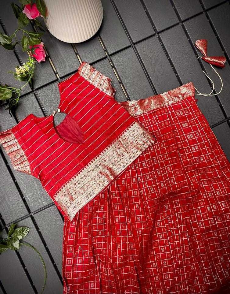 Ynf Soft Silk KESH249 Khicha Checks Kids Wear Wholesale Kids Lehenga Kids Lehenga Choli Baby Girl Lehenga Manufacturer