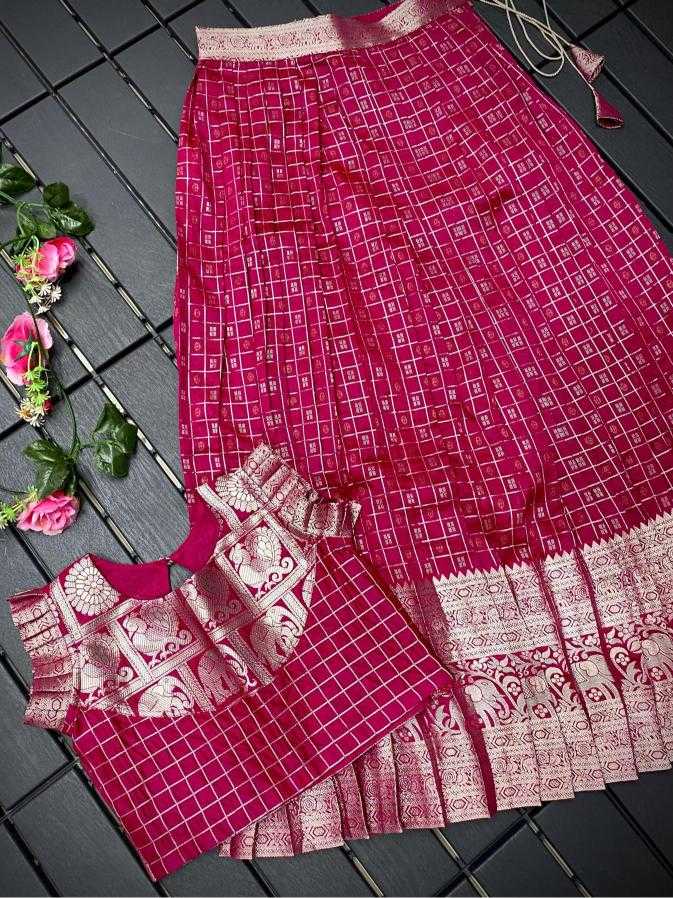 Ynf Soft Silk KESH249 Khicha Checks Kids Wear Wholesale Kids Lehenga Kids Lehenga Choli Baby Girl Lehenga Manufacturer