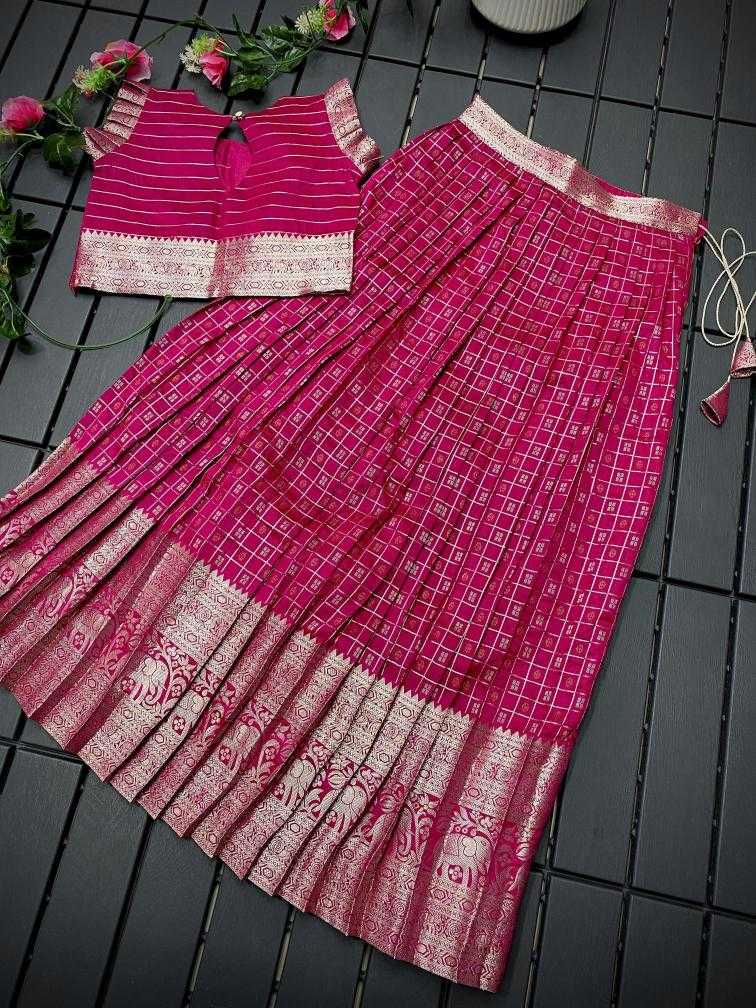 Ynf Soft Silk KESH249 Khicha Checks Kids Wear Wholesale Kids Lehenga Kids Lehenga Choli Baby Girl Lehenga Manufacturer