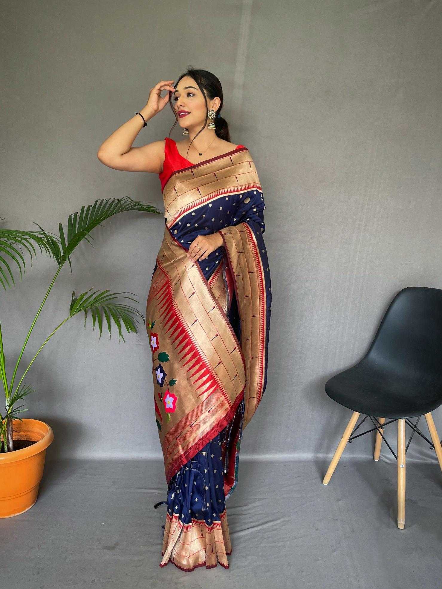 Ynf Soft Silk KESH249 POLKA PAITHANI Silk Sarees Wholesale Paithani Sarees Designer Silk Sarees Silk Sarees For Weddings Manufacturer