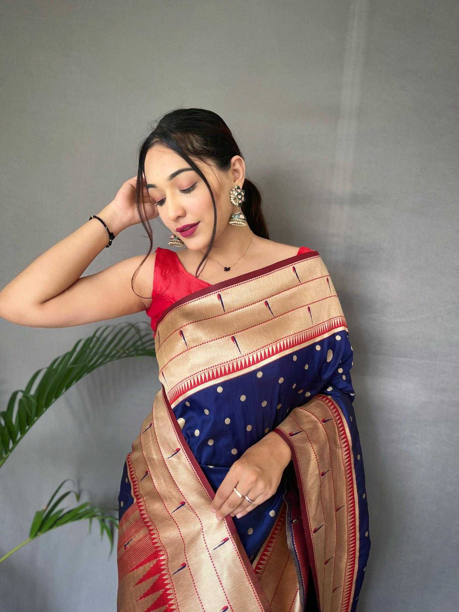 Ynf Soft Silk KESH249 POLKA PAITHANI Silk Sarees Wholesale Paithani Sarees Designer Silk Sarees Silk Sarees For Weddings Manufacturer