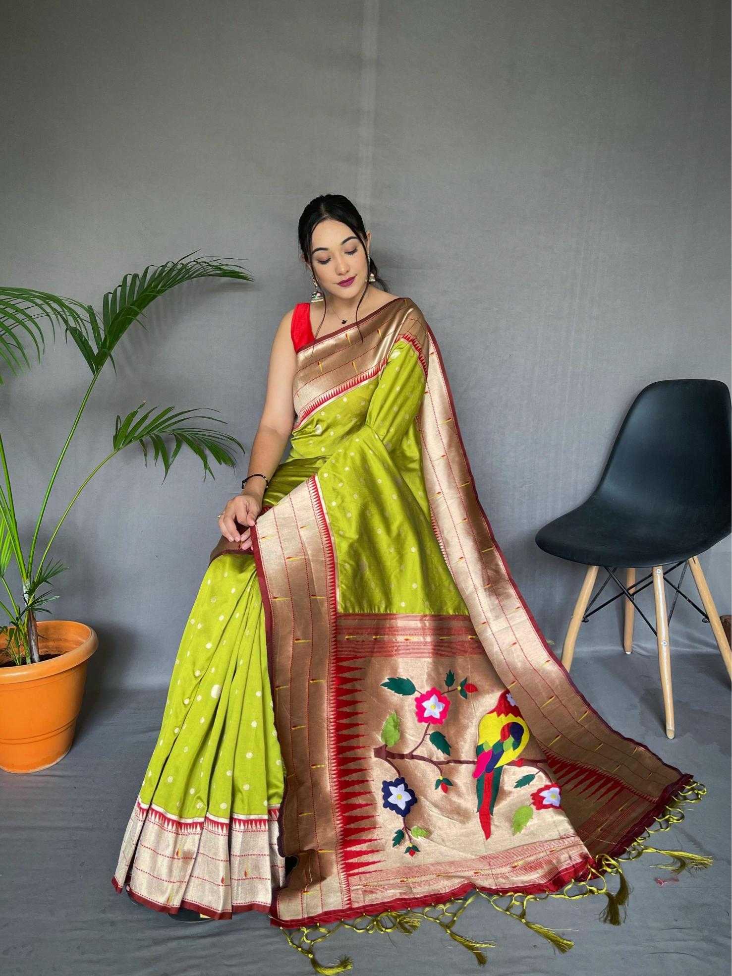 Ynf Soft Silk KESH249 POLKA PAITHANI Silk Sarees Wholesale Paithani Sarees Designer Silk Sarees Silk Sarees For Weddings Manufacturer