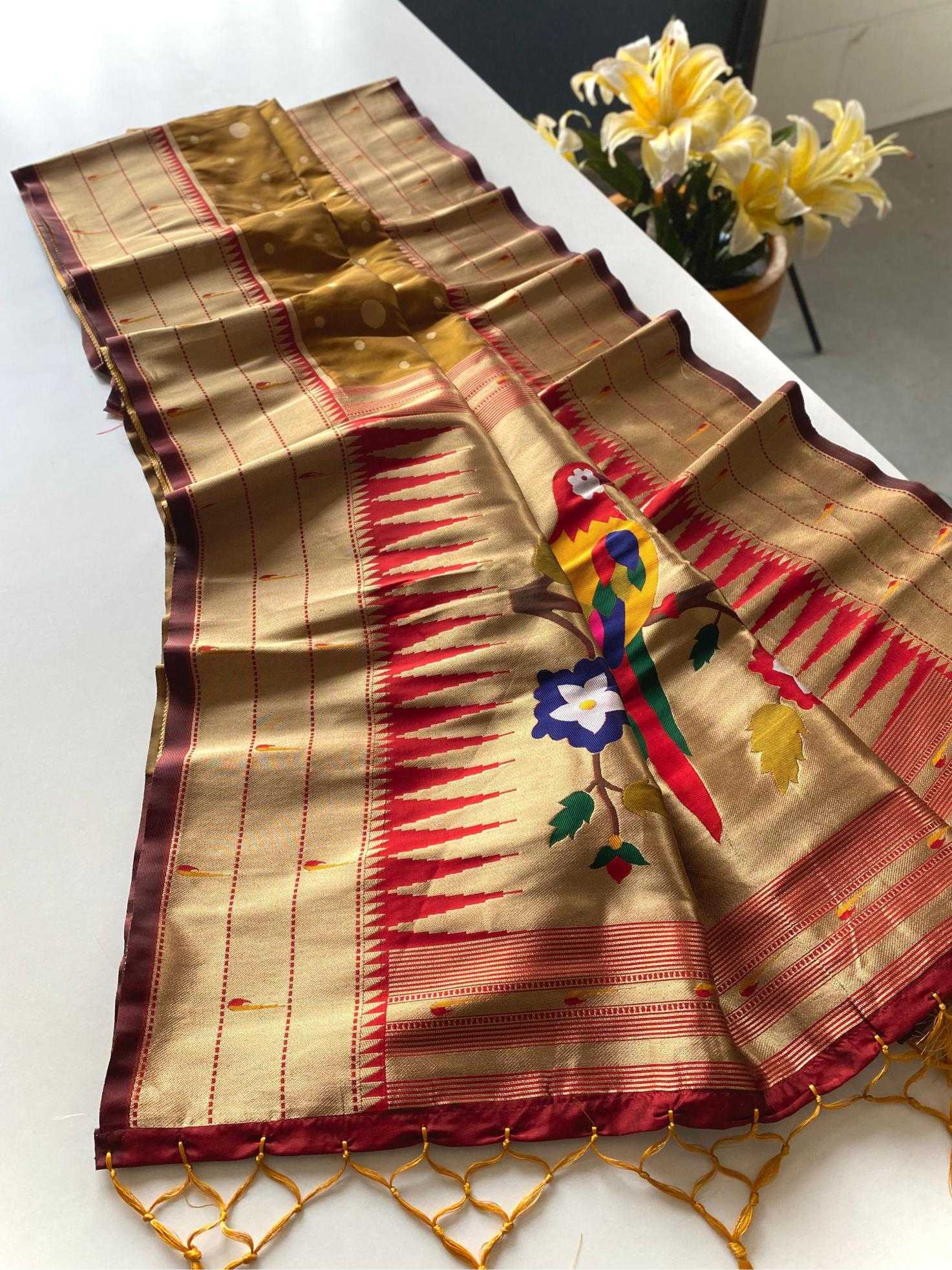 Ynf Soft Silk KESH249 POLKA PAITHANI Silk Sarees Wholesale Paithani Sarees Designer Silk Sarees Silk Sarees For Weddings Manufacturer