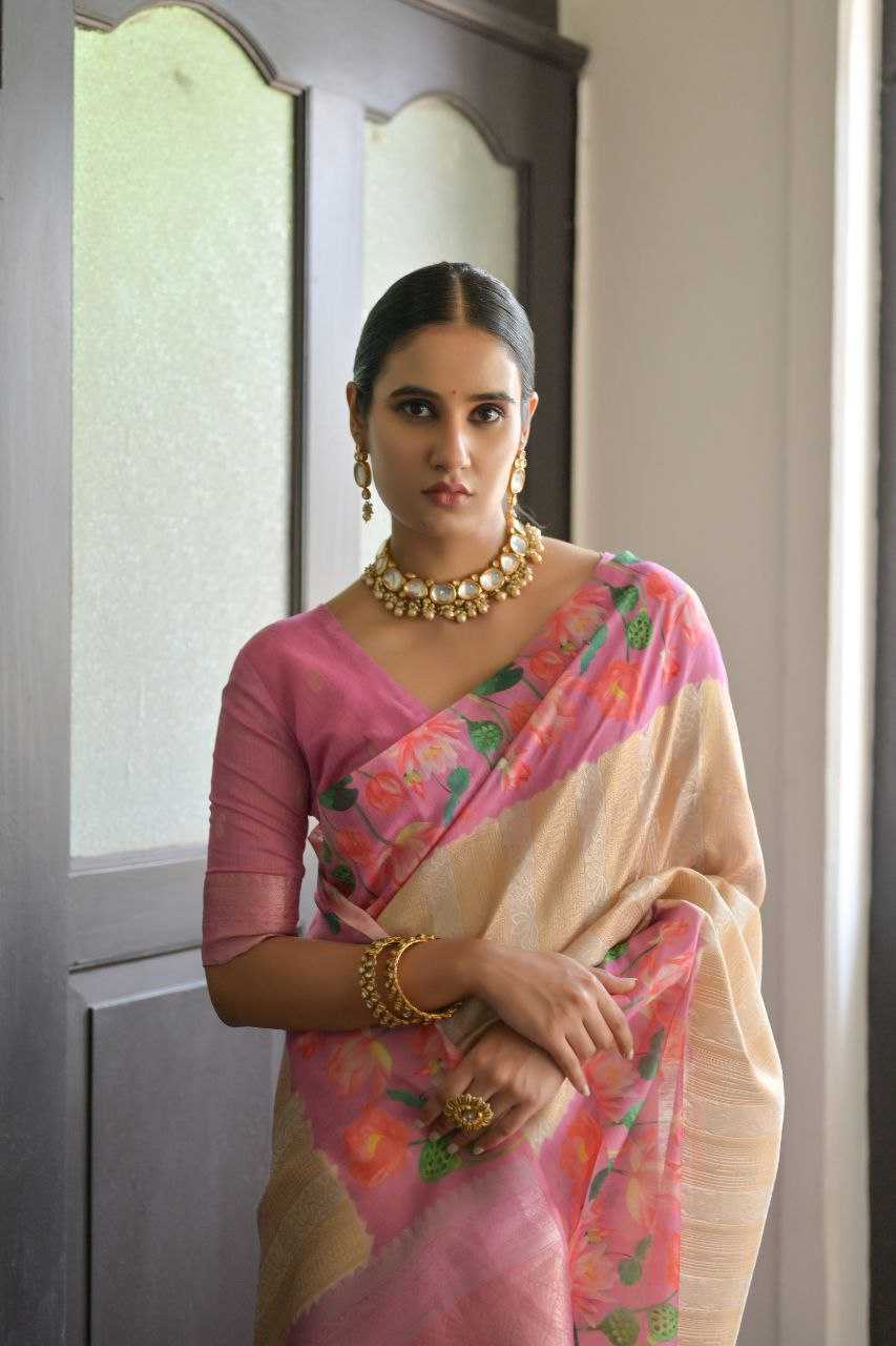 Ynf Soft Silk KESH505 SONITA FLOWER Silk Sarees Wholesale Printed Silk Saree Manufacturer