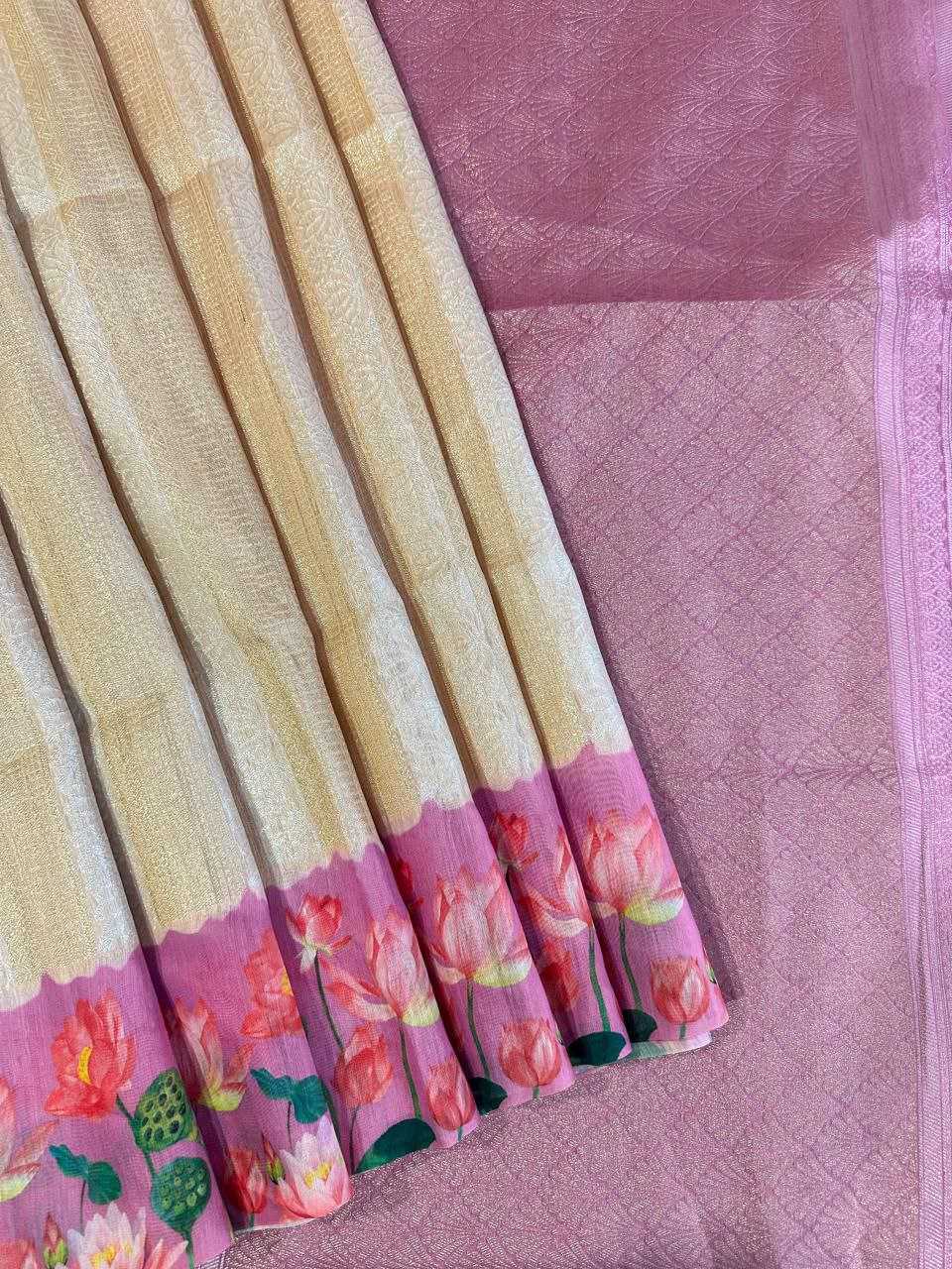 Ynf Soft Silk KESH505 SONITA FLOWER Silk Sarees Wholesale Printed Silk Saree Manufacturer