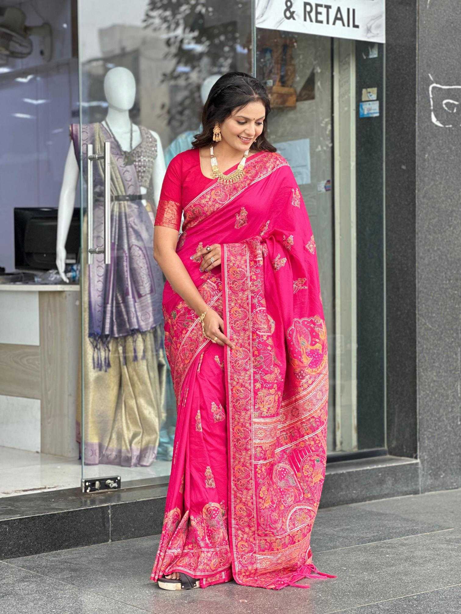 Ynf Soft Silk RIN118 pashmina Silk Sarees Wholesale Soft Silk Sarees Designer Silk Sarees Silk Sarees For Weddings Manufacturer