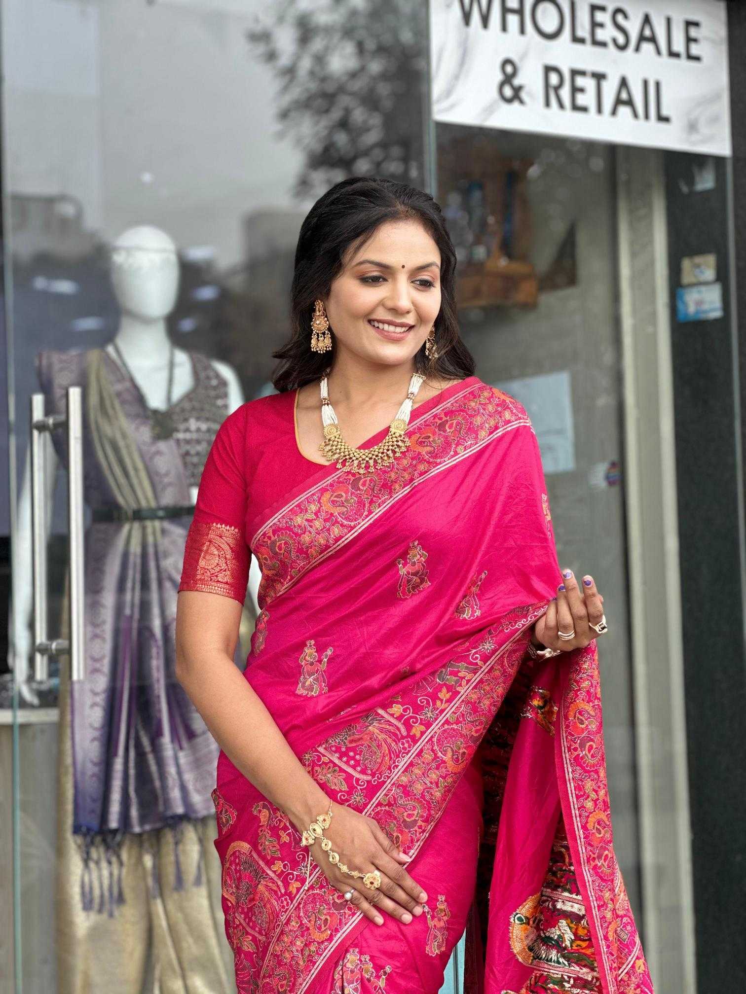 Ynf Soft Silk RIN118 pashmina Silk Sarees Wholesale Soft Silk Sarees Designer Silk Sarees Silk Sarees For Weddings Manufacturer