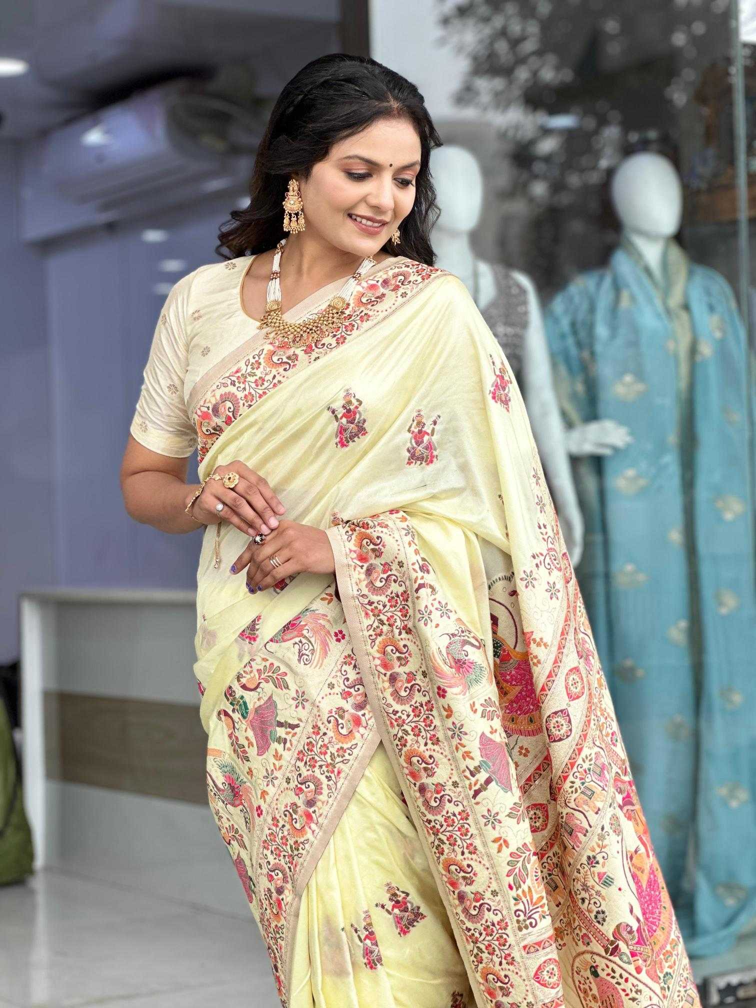 Ynf Soft Silk RIN118 pashmina Silk Sarees Wholesale Soft Silk Sarees Designer Silk Sarees Silk Sarees For Weddings Manufacturer