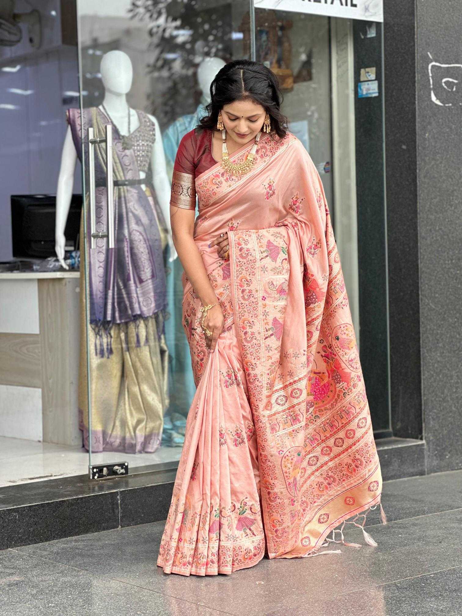 Ynf Soft Silk RIN118 pashmina Silk Sarees Wholesale Soft Silk Sarees Designer Silk Sarees Silk Sarees For Weddings Manufacturer