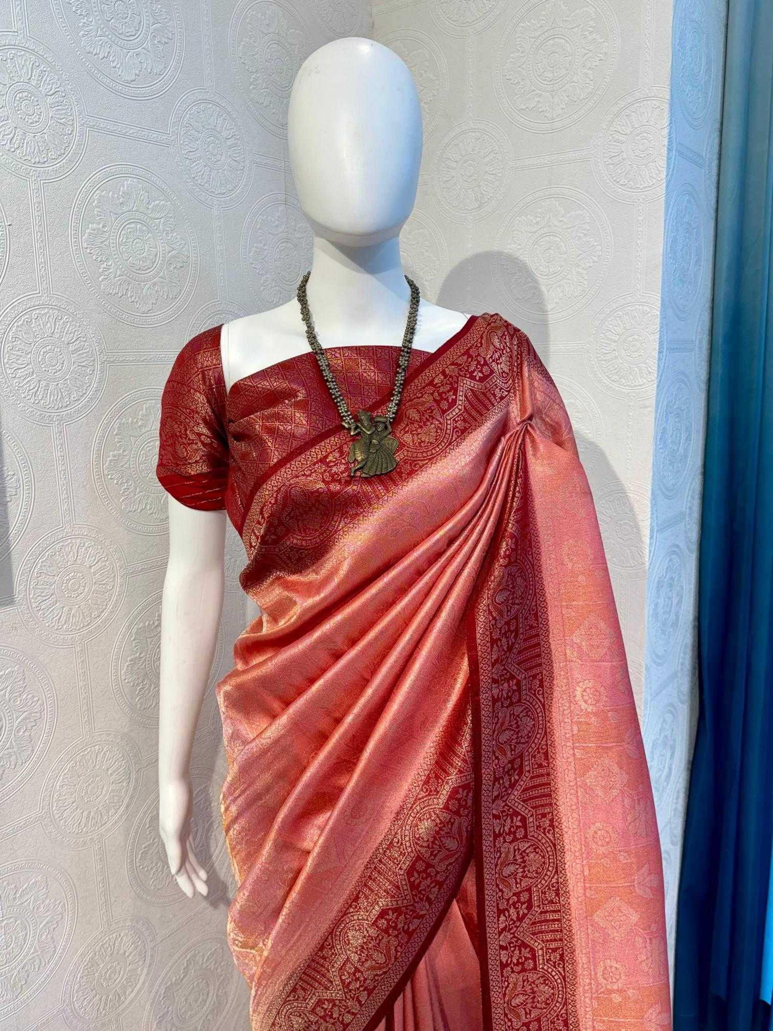 Ynf Soft Silk RIN118 SAFFRON Silk Sarees Wholesale Soft Silk Sarees Designer Silk Sarees Silk Sarees For Weddings Manufacturer