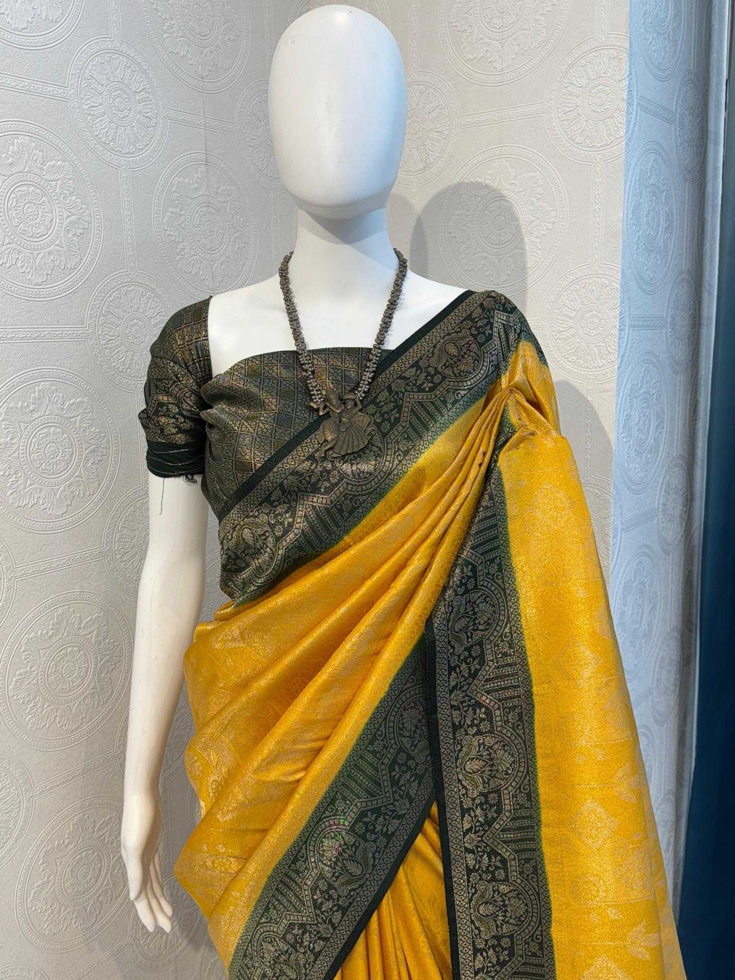 Ynf Soft Silk RIN118 SAFFRON Silk Sarees Wholesale Soft Silk Sarees Designer Silk Sarees Silk Sarees For Weddings Manufacturer