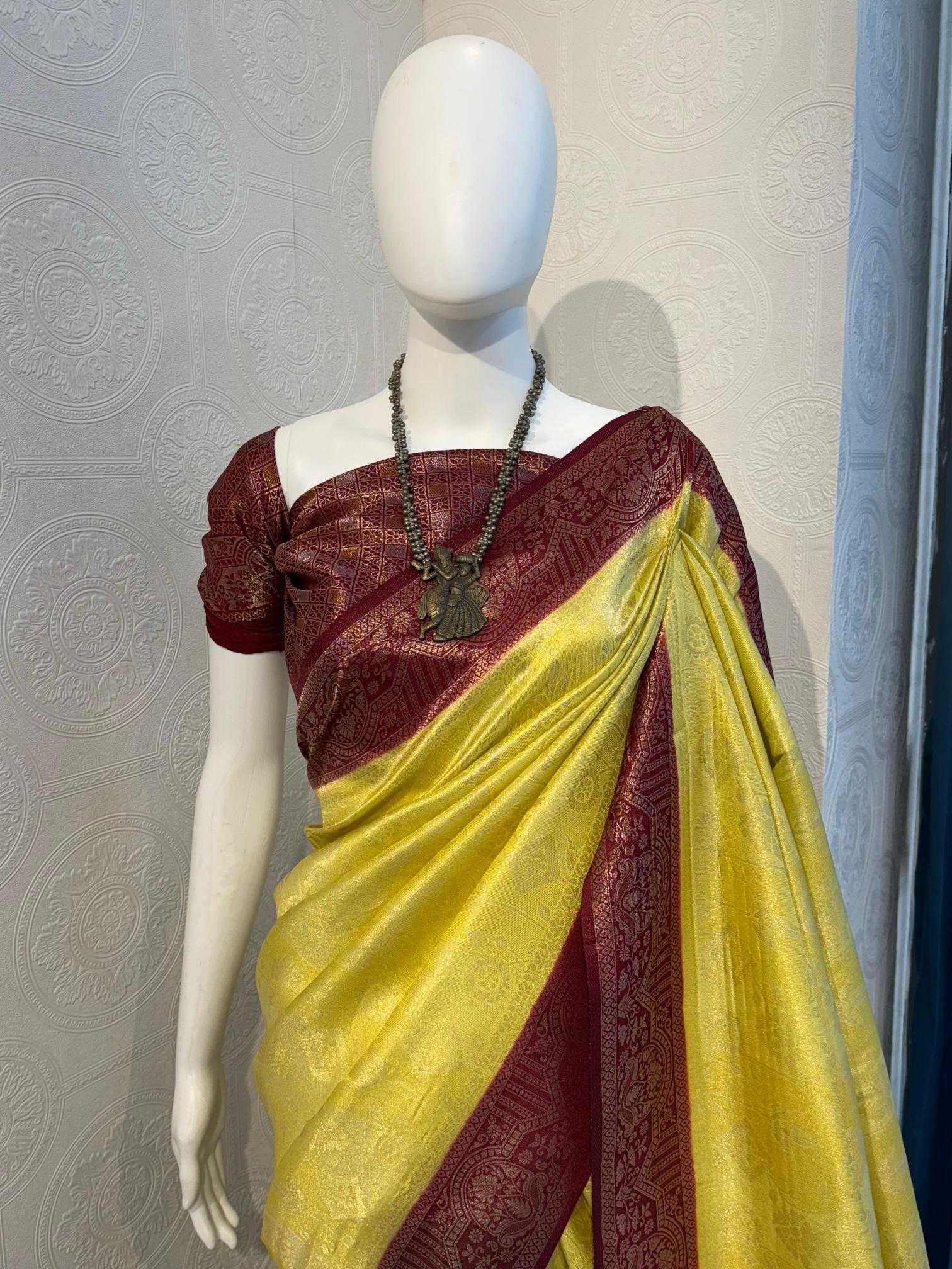 Ynf Soft Silk RIN118 SAFFRON Silk Sarees Wholesale Soft Silk Sarees Designer Silk Sarees Silk Sarees For Weddings Manufacturer