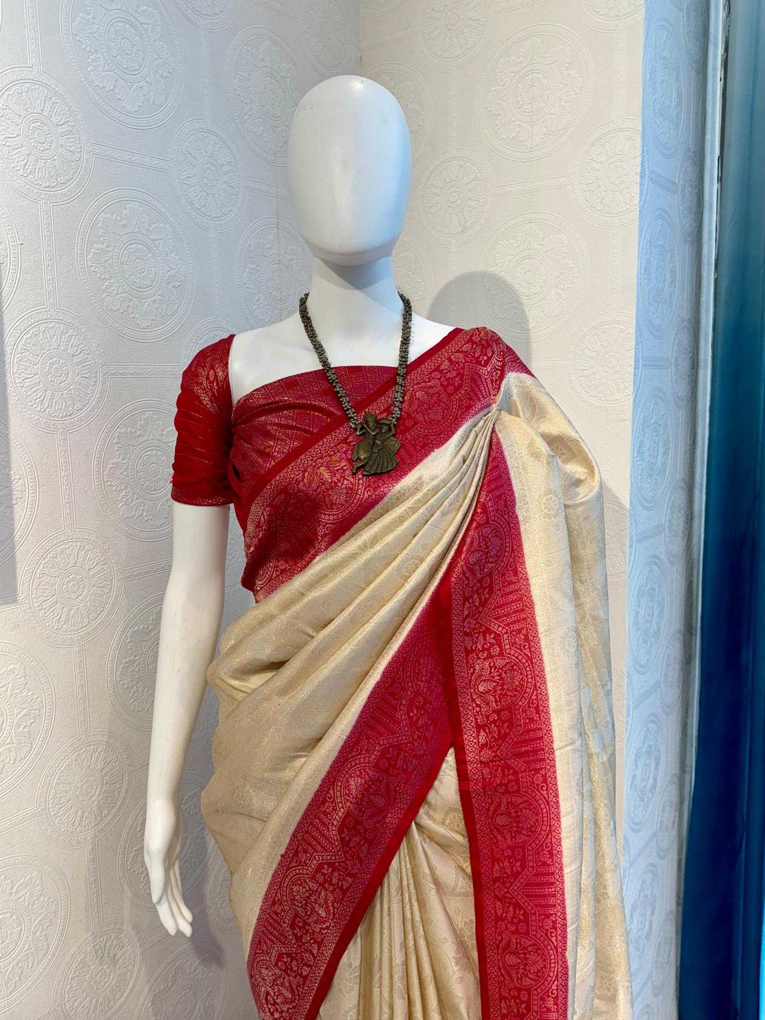 Ynf Soft Silk RIN118 SAFFRON Silk Sarees Wholesale Soft Silk Sarees Designer Silk Sarees Silk Sarees For Weddings Manufacturer