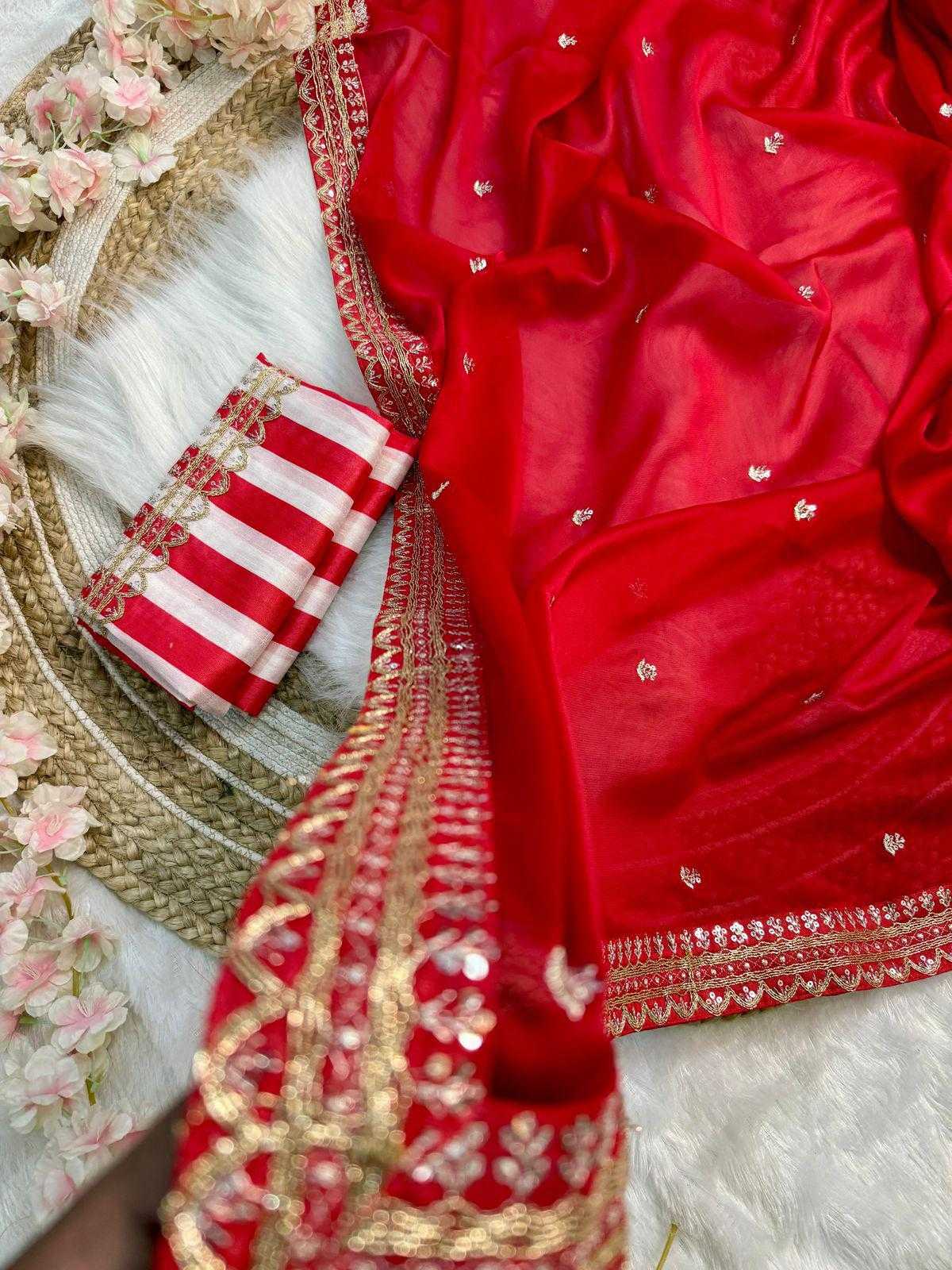 Ynf Soft Silk RIN164 Red Silk Sarees Wholesale Soft Silk Sarees Embroidered Silk Sarees Red Silk Sarees Manufacturer