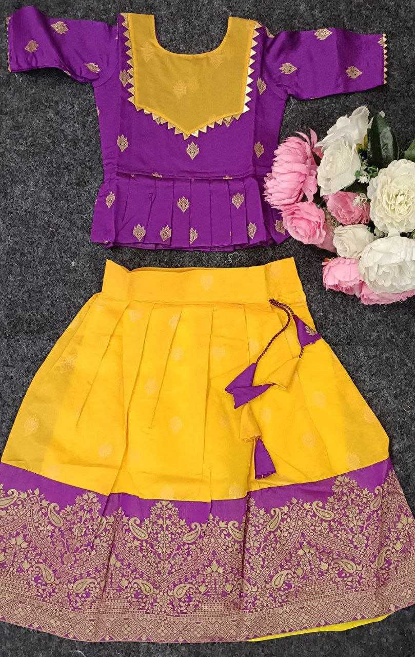 Ynf Soft Silk RIN204 BALMA Kids Wear Festive Collections Wholesale Kids Lehenga Choli Kids Festive Wear Kids Silk Dress Manufacturer