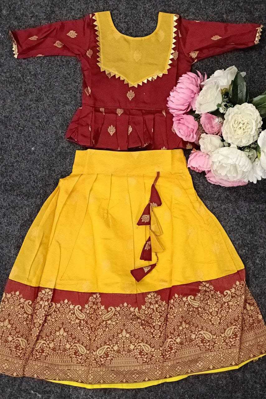 Ynf Soft Silk RIN204 BALMA Kids Wear Festive Collections Wholesale Kids Lehenga Choli Kids Festive Wear Kids Silk Dress Manufacturer
