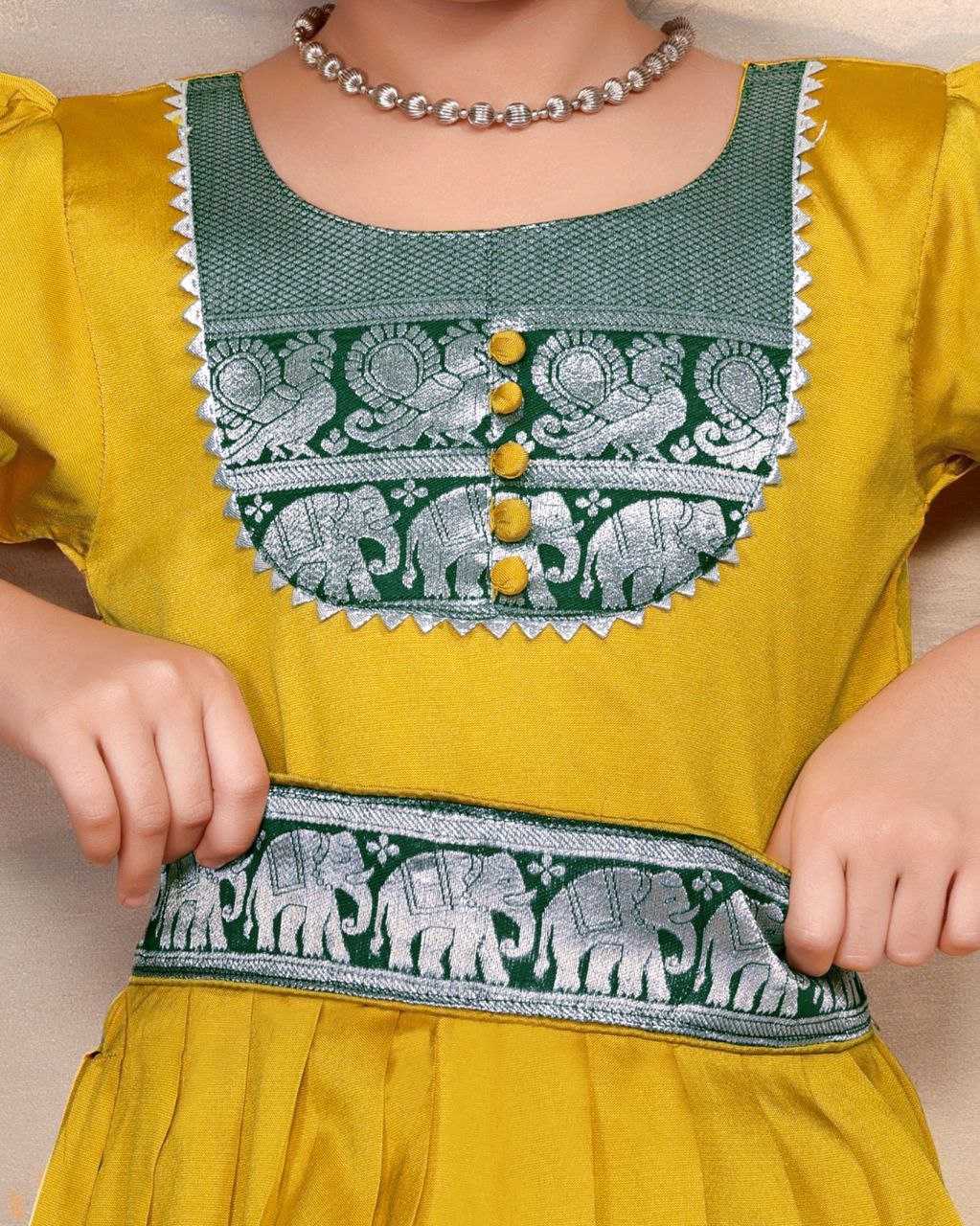 Ynf Soft Tapeta Silk KESH461 116 Kids Wear Festive Collections Wholesale Kids Traditional Outfits Kids Lehenga Choli Kids Silk Dress Manufacturer