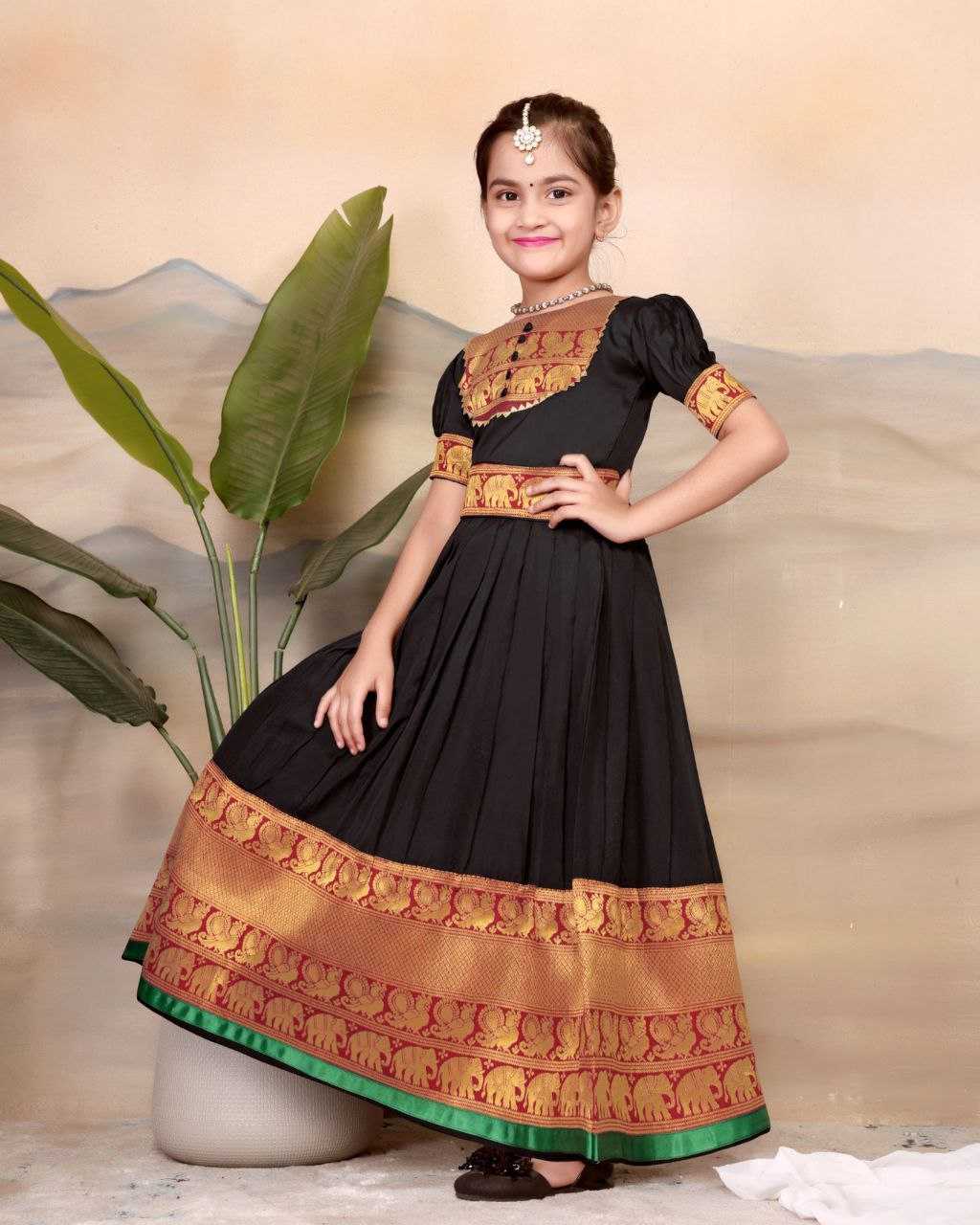 Ynf Soft Tapeta Silk KESH461 116 Kids Wear Festive Collections Wholesale Kids Traditional Outfits Kids Lehenga Choli Kids Silk Dress Manufacturer