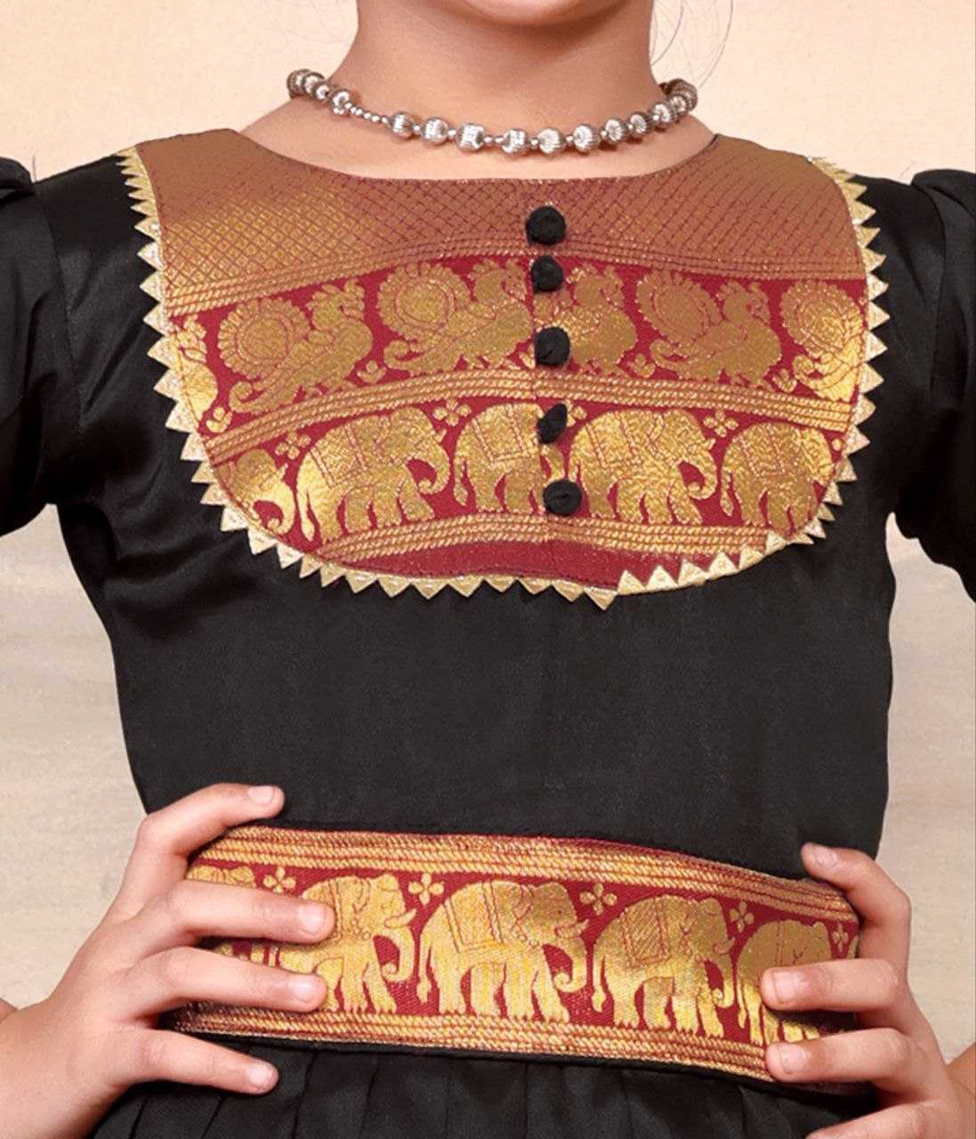Ynf Soft Tapeta Silk KESH461 116 Kids Wear Festive Collections Wholesale Kids Traditional Outfits Kids Lehenga Choli Kids Silk Dress Manufacturer