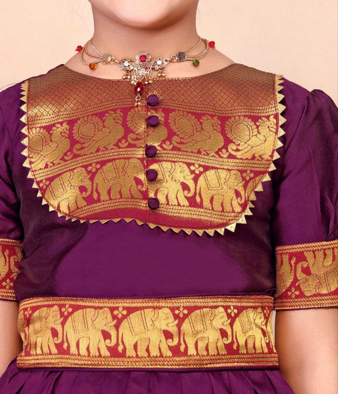 Ynf Soft Tapeta Silk KESH461 116 Kids Wear Festive Collections Wholesale Kids Traditional Outfits Kids Lehenga Choli Kids Silk Dress Manufacturer