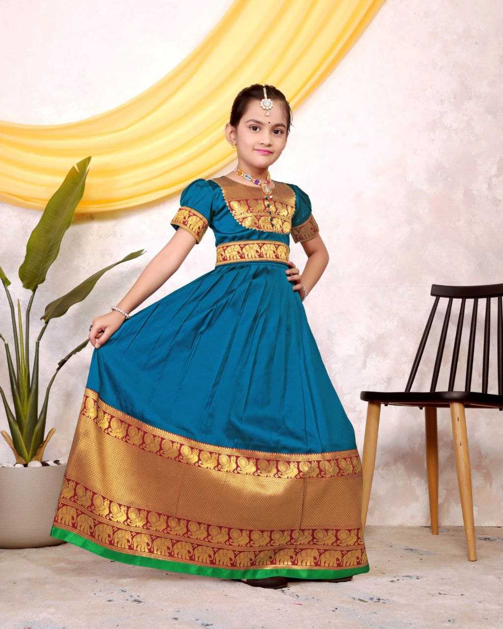 Ynf Soft Tapeta Silk KESH461 116 Kids Wear Festive Collections Wholesale Kids Traditional Outfits Kids Lehenga Choli Kids Silk Dress Manufacturer