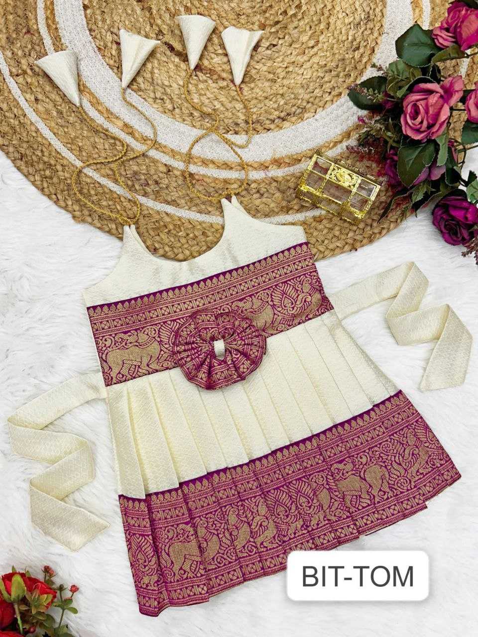 Ynf Soft Tapeta Silk KESH461 117 Kids Wear Wholesale Kids Frocks Manufacturer