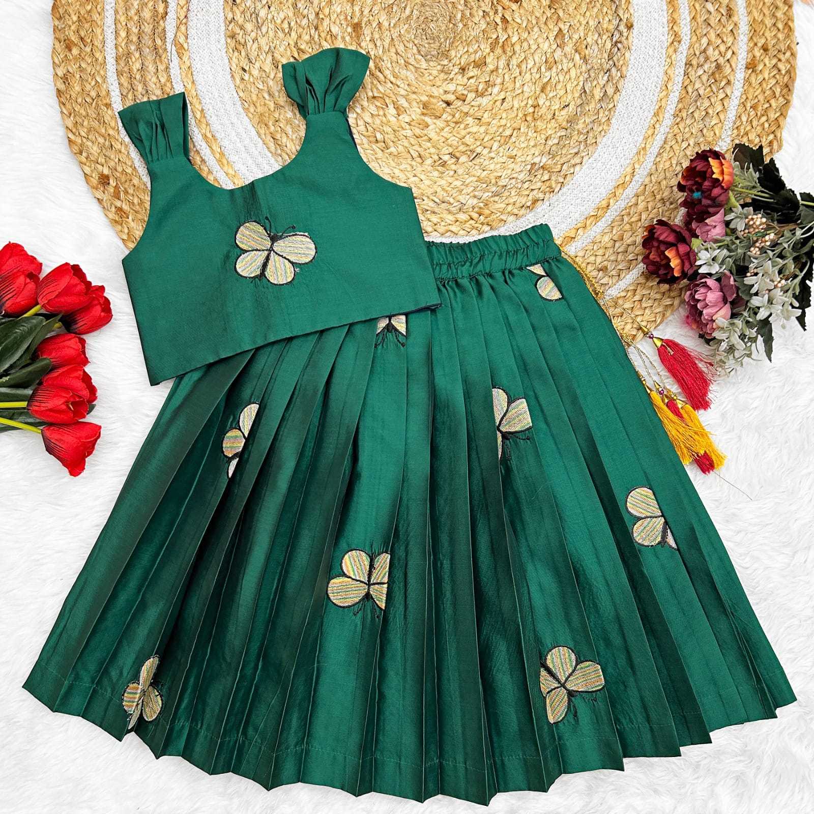 Ynf Soft Tapeta Silk RIN222 HK-119 Kids Wear Wholesale Kids Lehenga Kids Lehenga Choli Baby Girl Lehenga Manufacturer