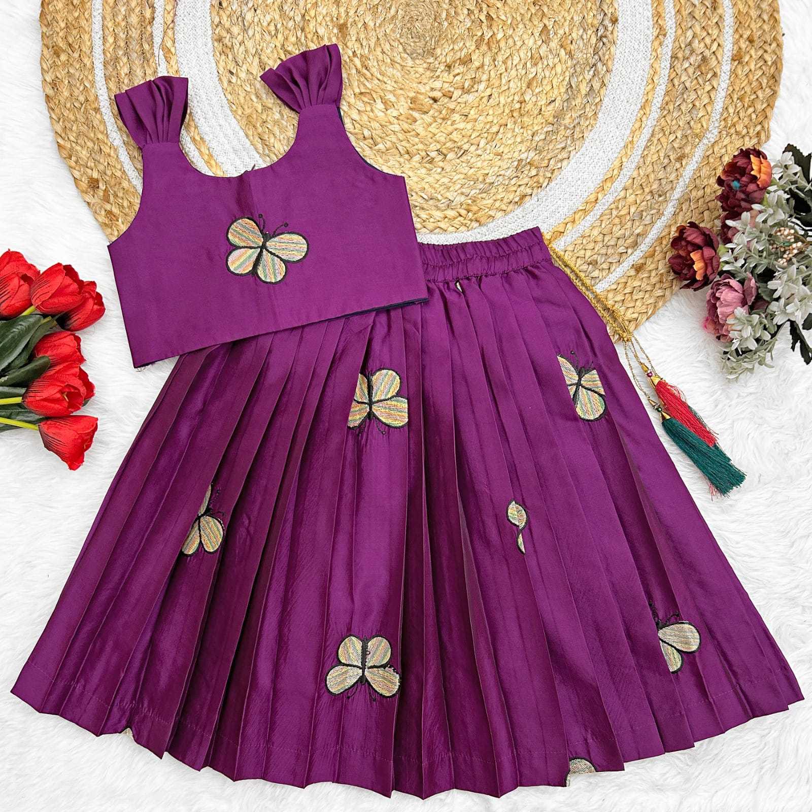 Ynf Soft Tapeta Silk RIN222 HK-119 Kids Wear Wholesale Kids Lehenga Kids Lehenga Choli Baby Girl Lehenga Manufacturer