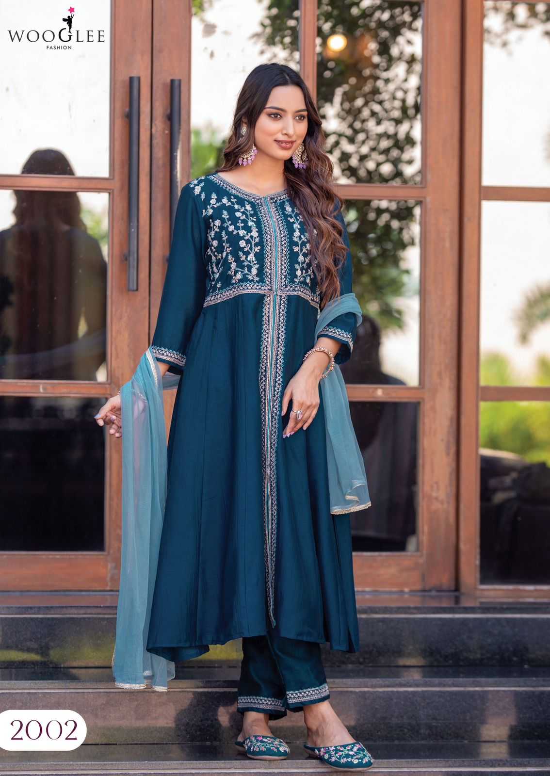Ynf Soft Vichitra RIN190 WOOGLEE-Surkhi Setwise Collections Wholesale Gowns Catalogs Manufacturer