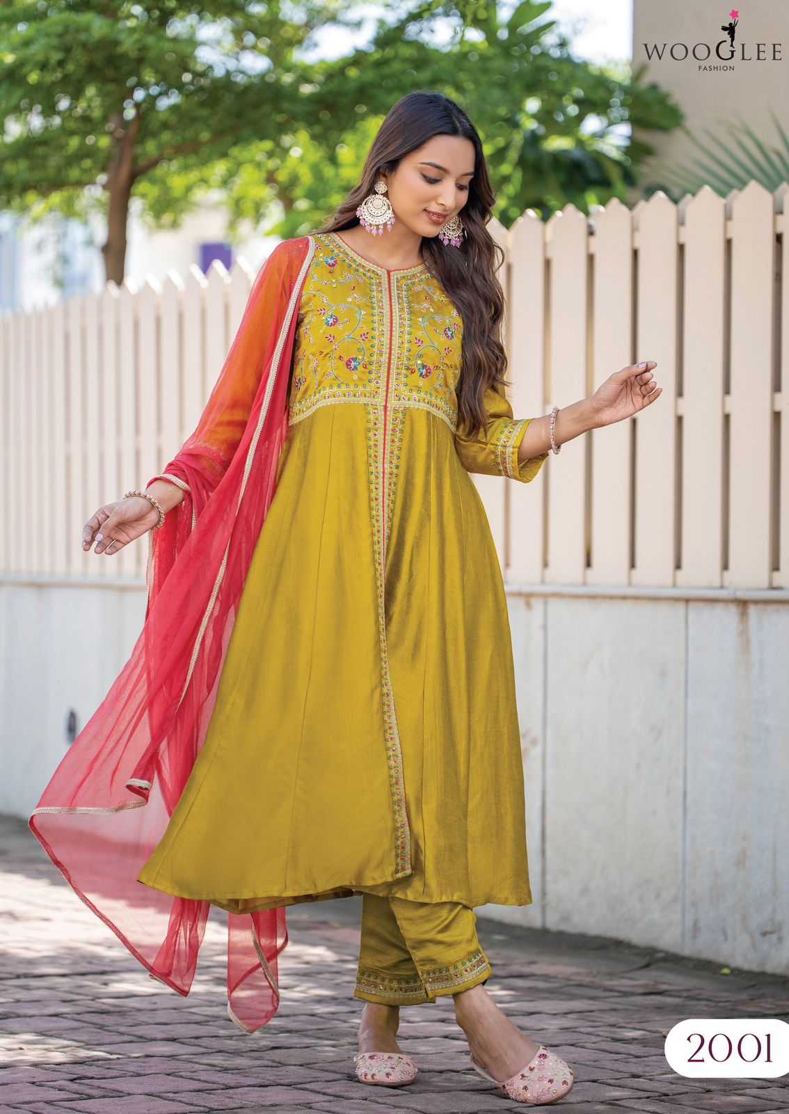Ynf Soft Vichitra RIN190 WOOGLEE-Surkhi Setwise Collections Wholesale Gowns Catalogs Manufacturer