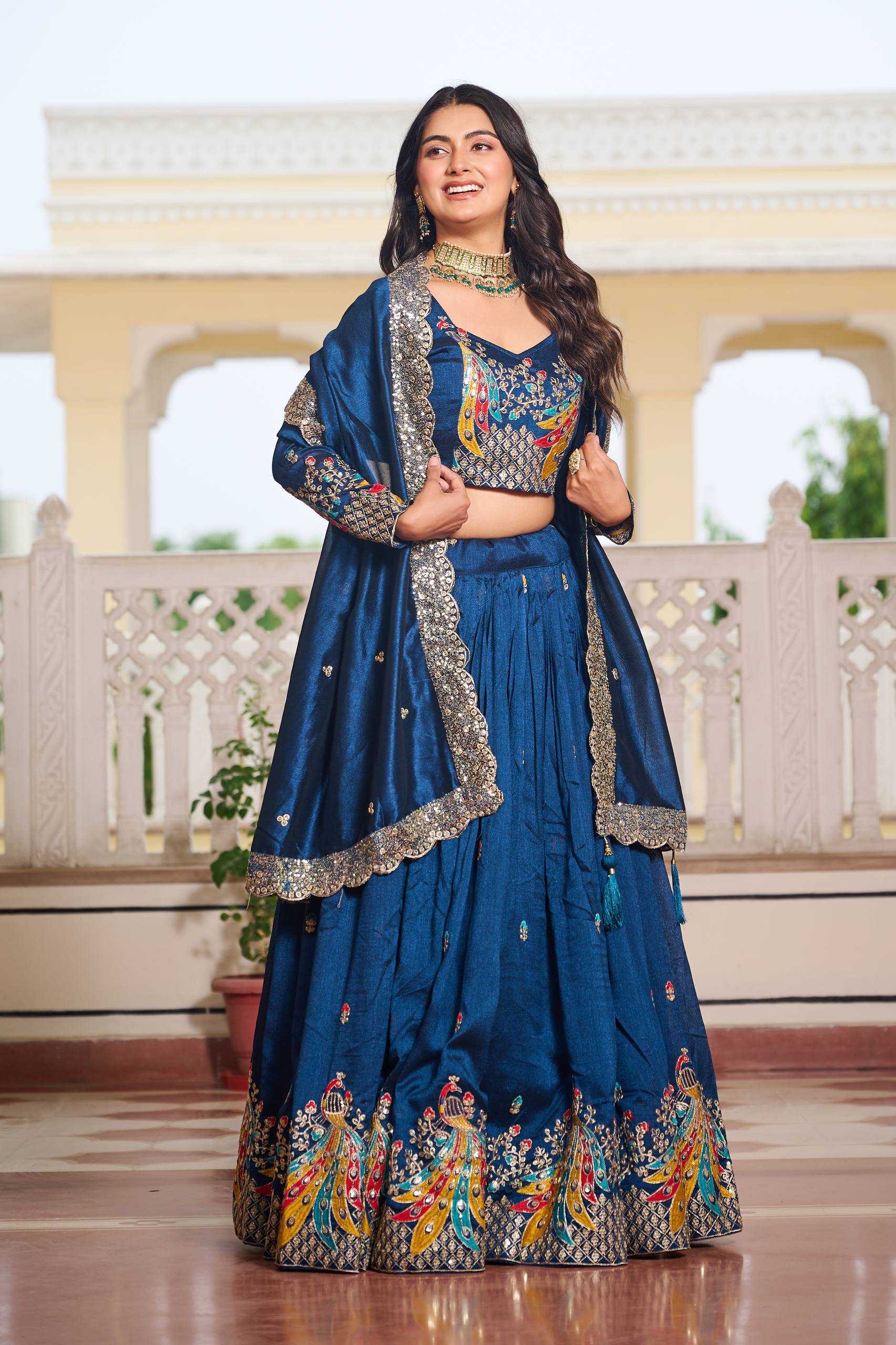 Ynf Soft Vichitra RIN197 3046 Lehengas Wholesale Designer Lehenga Fancy Lehenga Bridal Lehenga Manufacturer