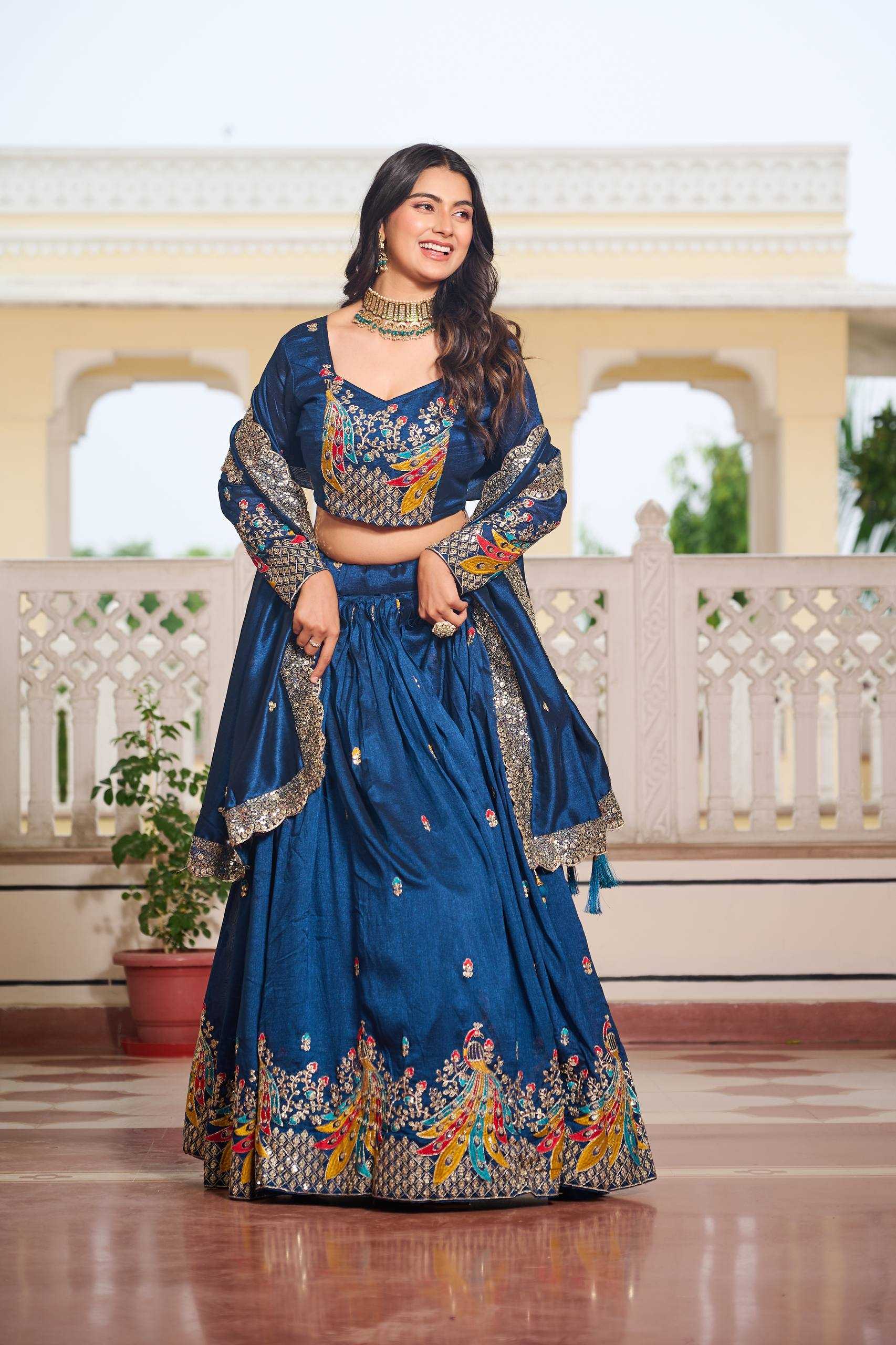 Ynf Soft Vichitra RIN197 3046 Lehengas Wholesale Designer Lehenga Fancy Lehenga Bridal Lehenga Manufacturer