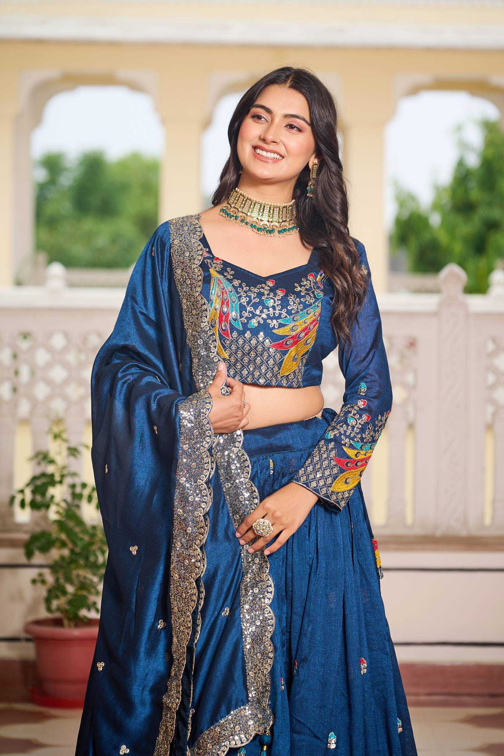 Ynf Soft Vichitra RIN197 3046 Lehengas Wholesale Designer Lehenga Fancy Lehenga Bridal Lehenga Manufacturer