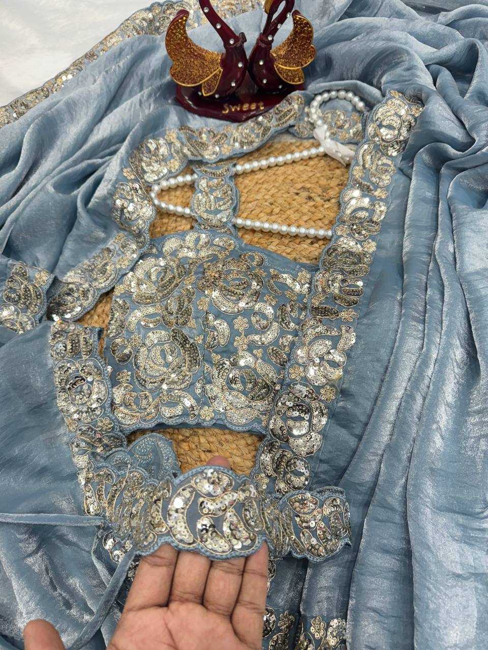 Ynf Space Silk KESH151 5484 Sarees Wholesale Designer Sarees Embroidered Sarees Silk Sarees Manufacturer