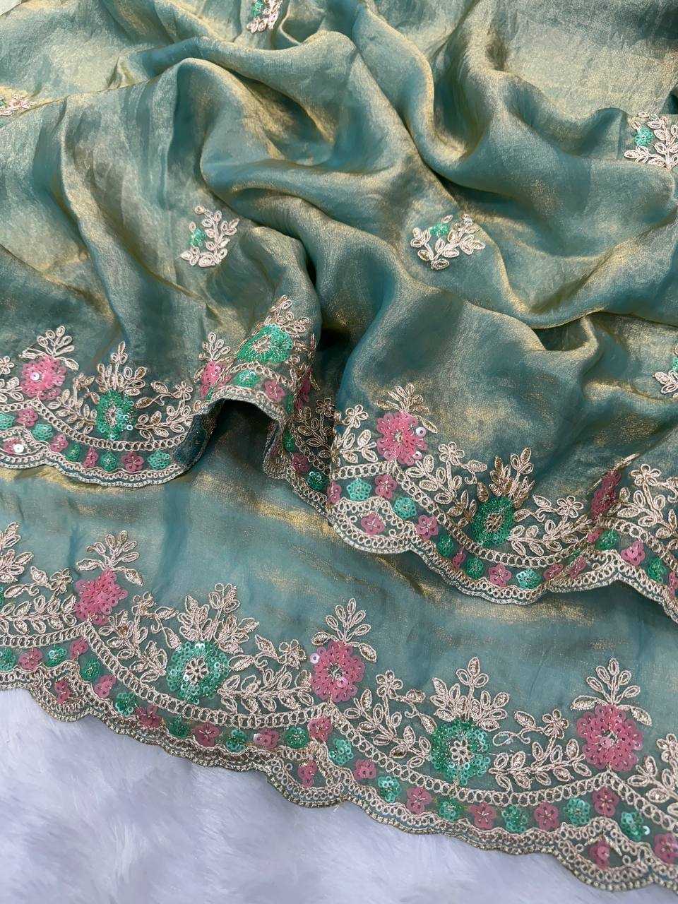 Ynf Space Silk KESH151 5487 Sarees Wholesale Party Wear Sarees Fancy Sarees Sequence Sarees Embroidered Sarees Manufacturer