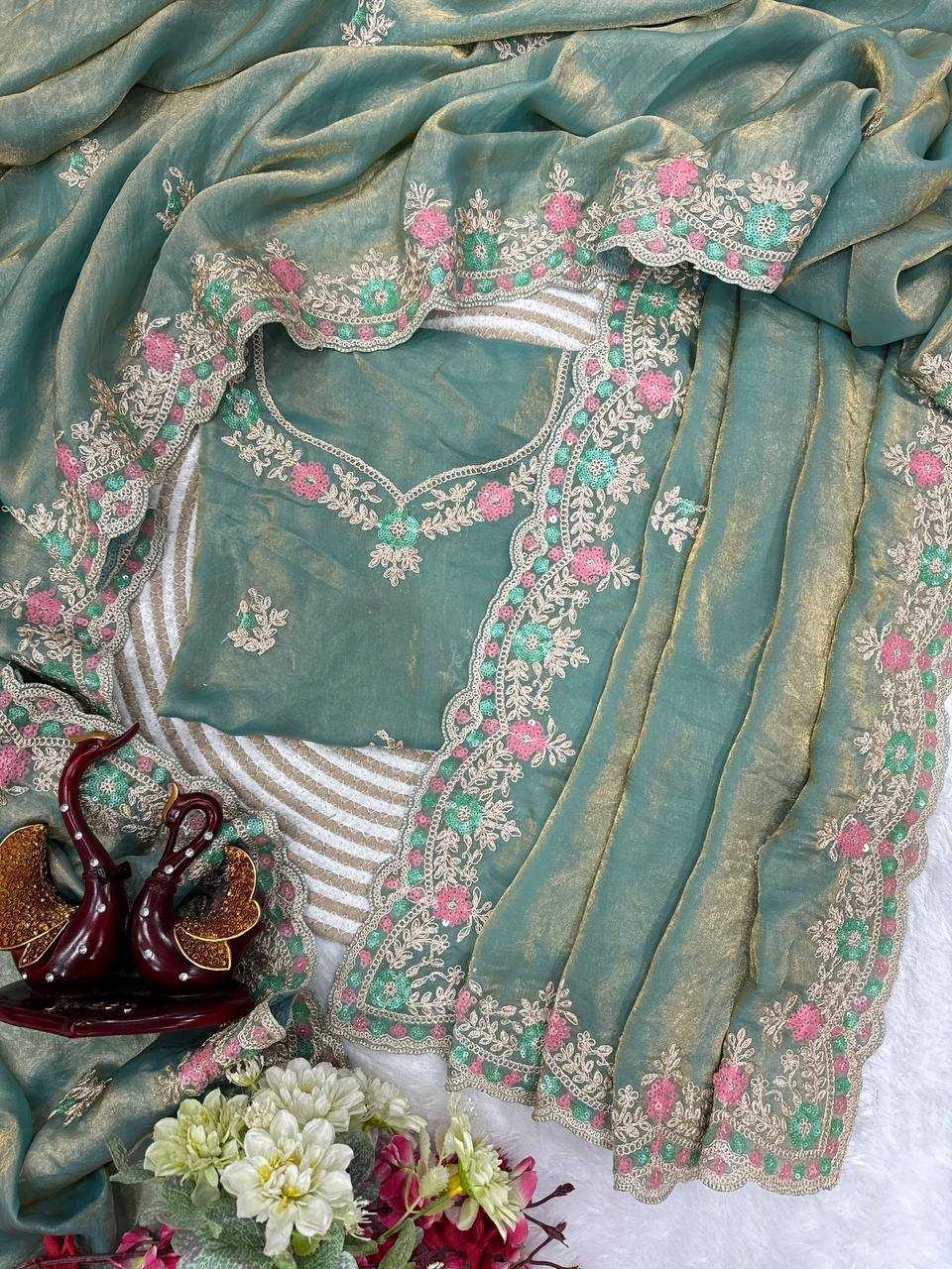 Ynf Space Silk KESH151 5487 Sarees Wholesale Party Wear Sarees Fancy Sarees Sequence Sarees Embroidered Sarees Manufacturer