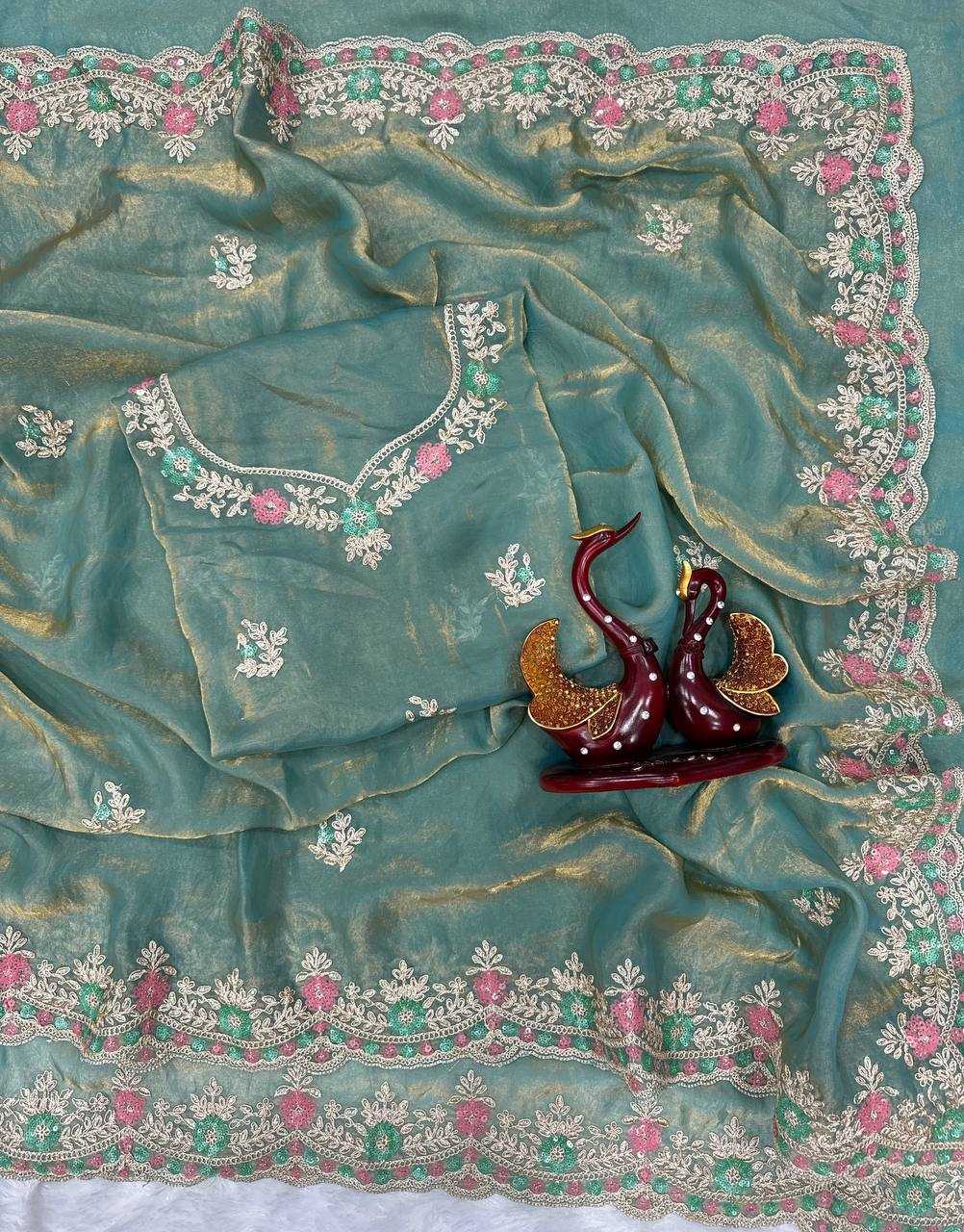 Ynf Space Silk KESH151 5487 Sarees Wholesale Party Wear Sarees Fancy Sarees Sequence Sarees Embroidered Sarees Manufacturer