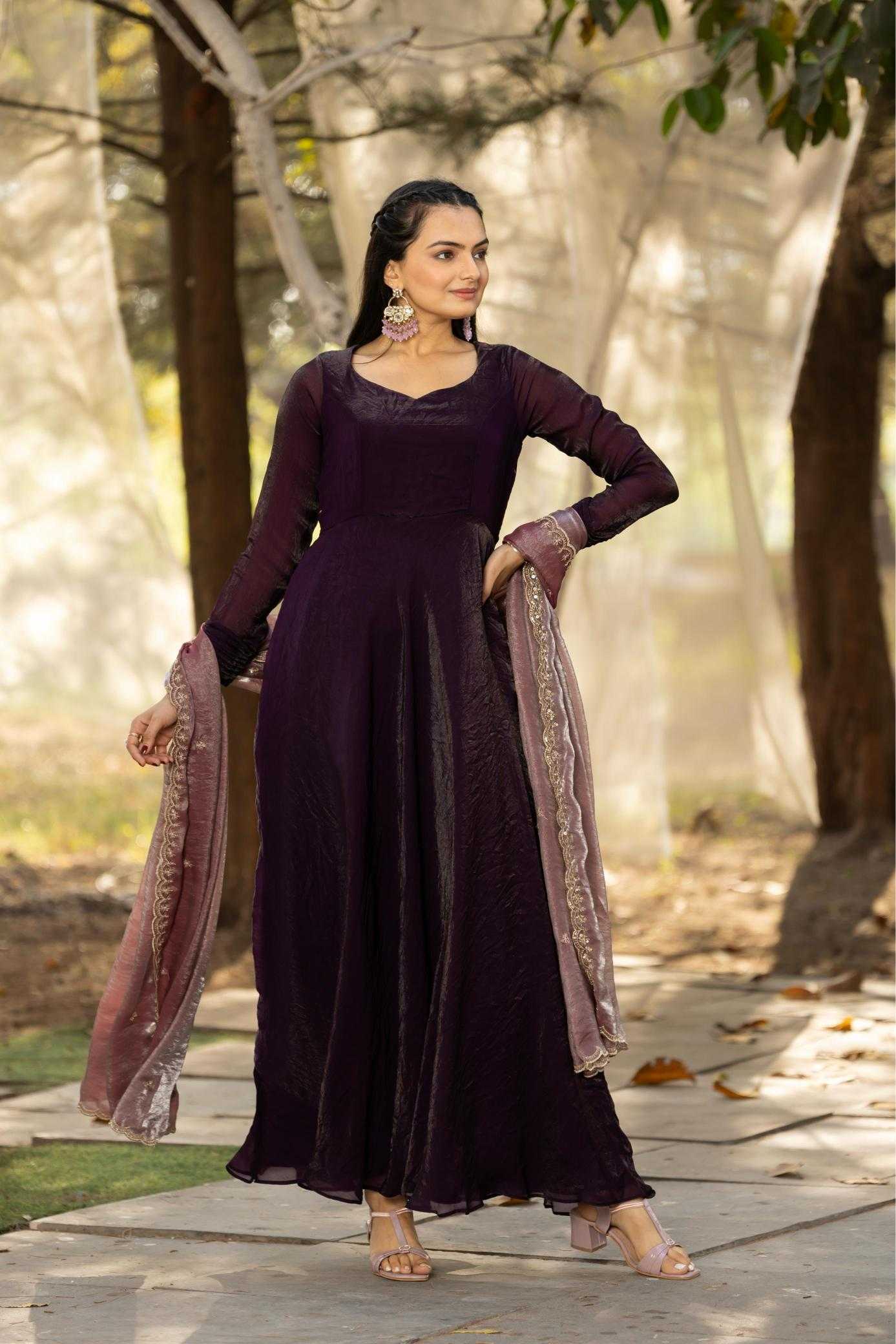 Ynf Space Silk KESH249 W2078-79 Gowns Plus Size Collections Wholesale Party Gowns Designer Gowns Silk Gowns Manufacturer